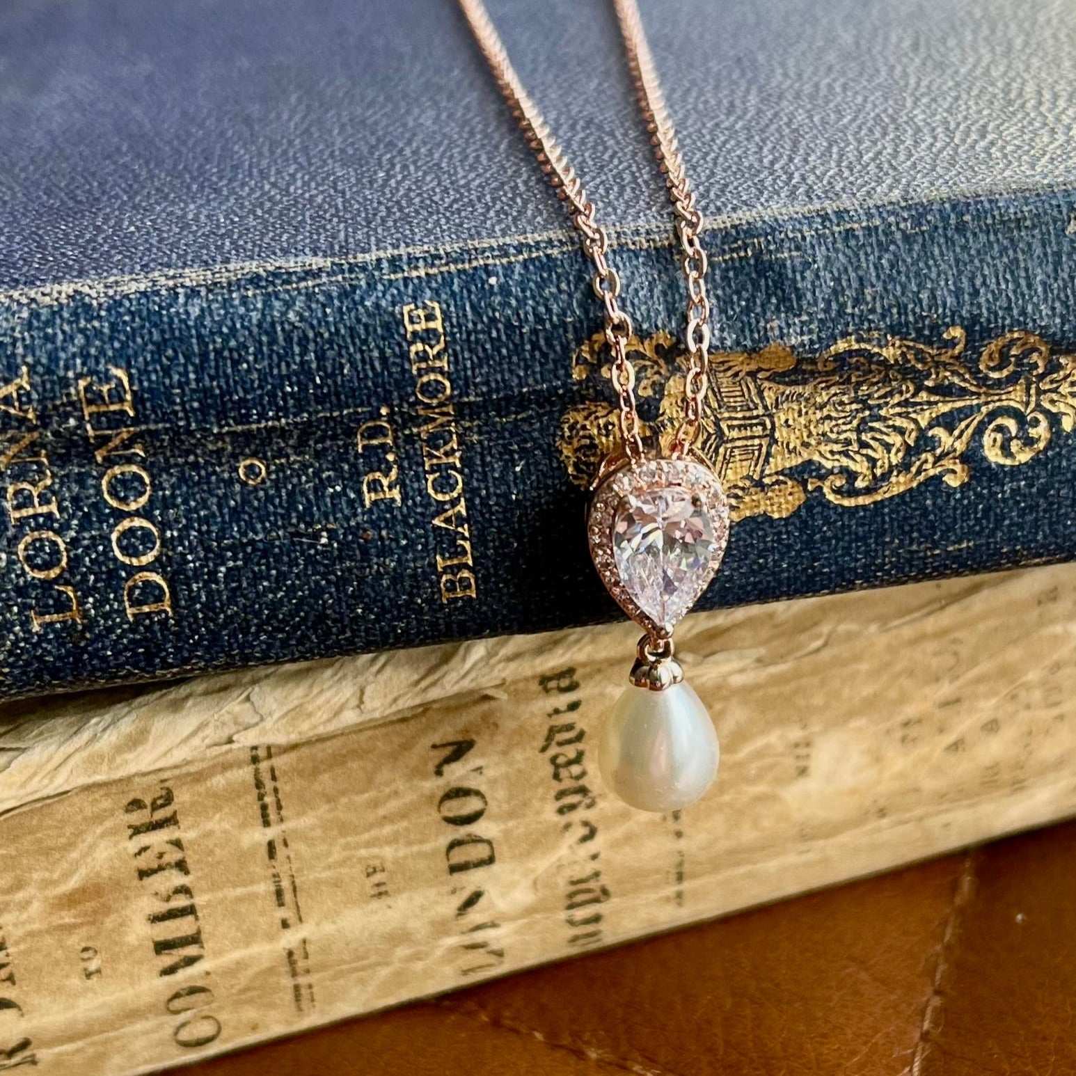 Alisha, Freshwater Pearl Rose Gold Pendant