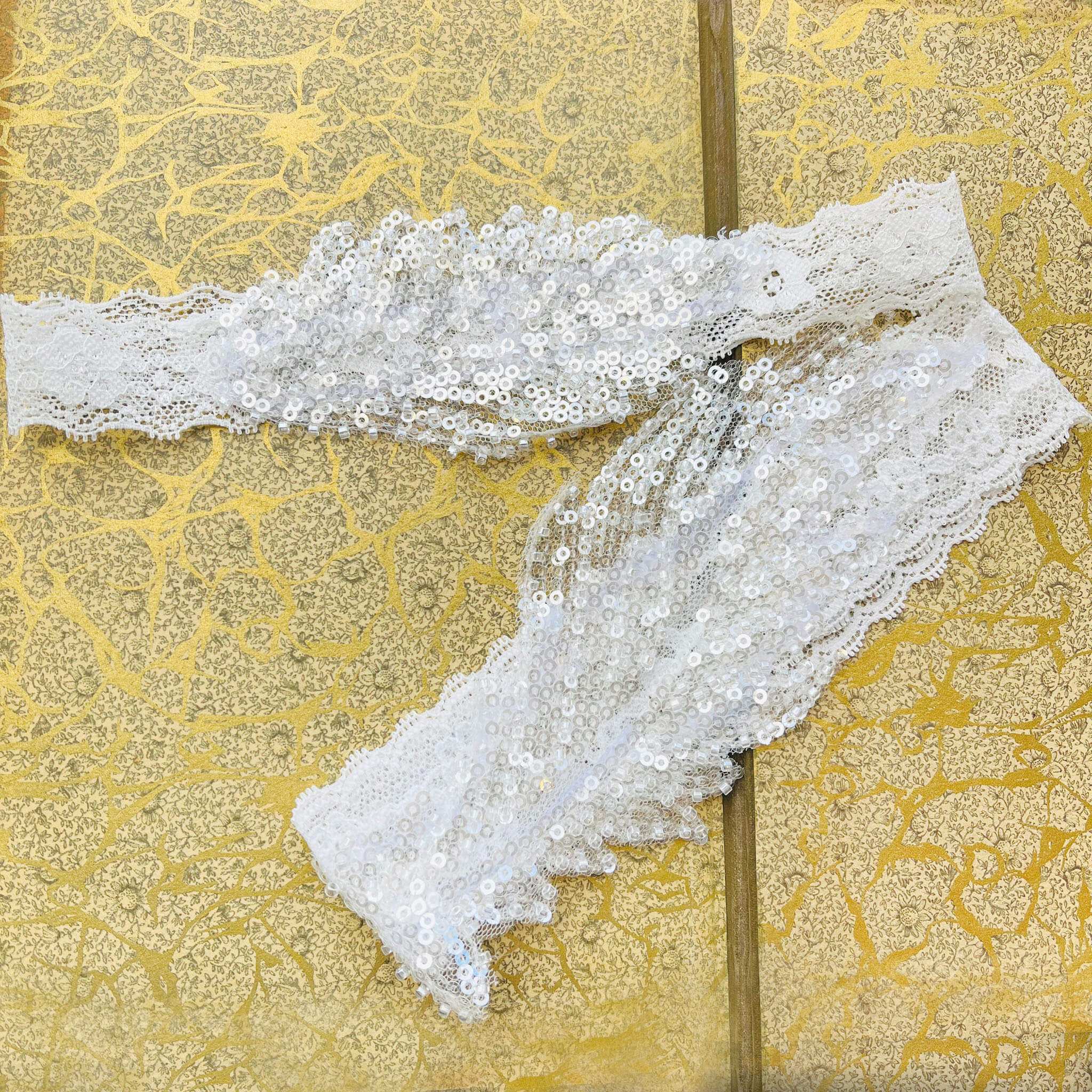 Jules Bridal - Astrilde, Feather Sequin Detail Garter Set