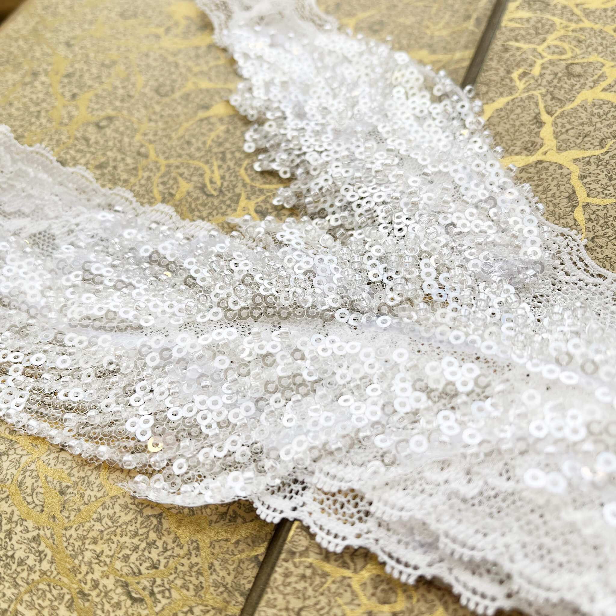 Jules Bridal - Astrilde, Feather Sequin Detail Garter Set