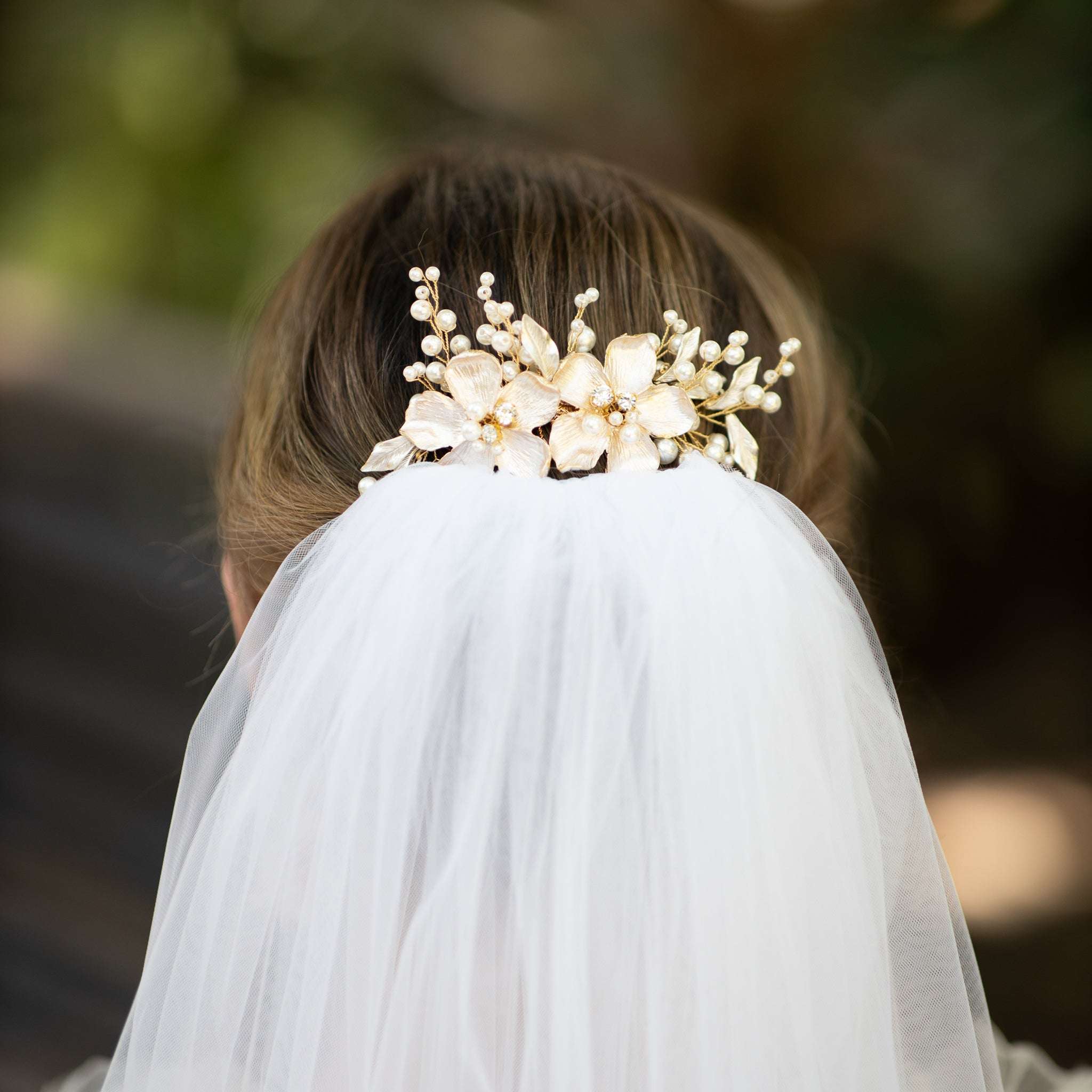 Jules Bridal - Flora, Hair Comb with Pearls & Crystals