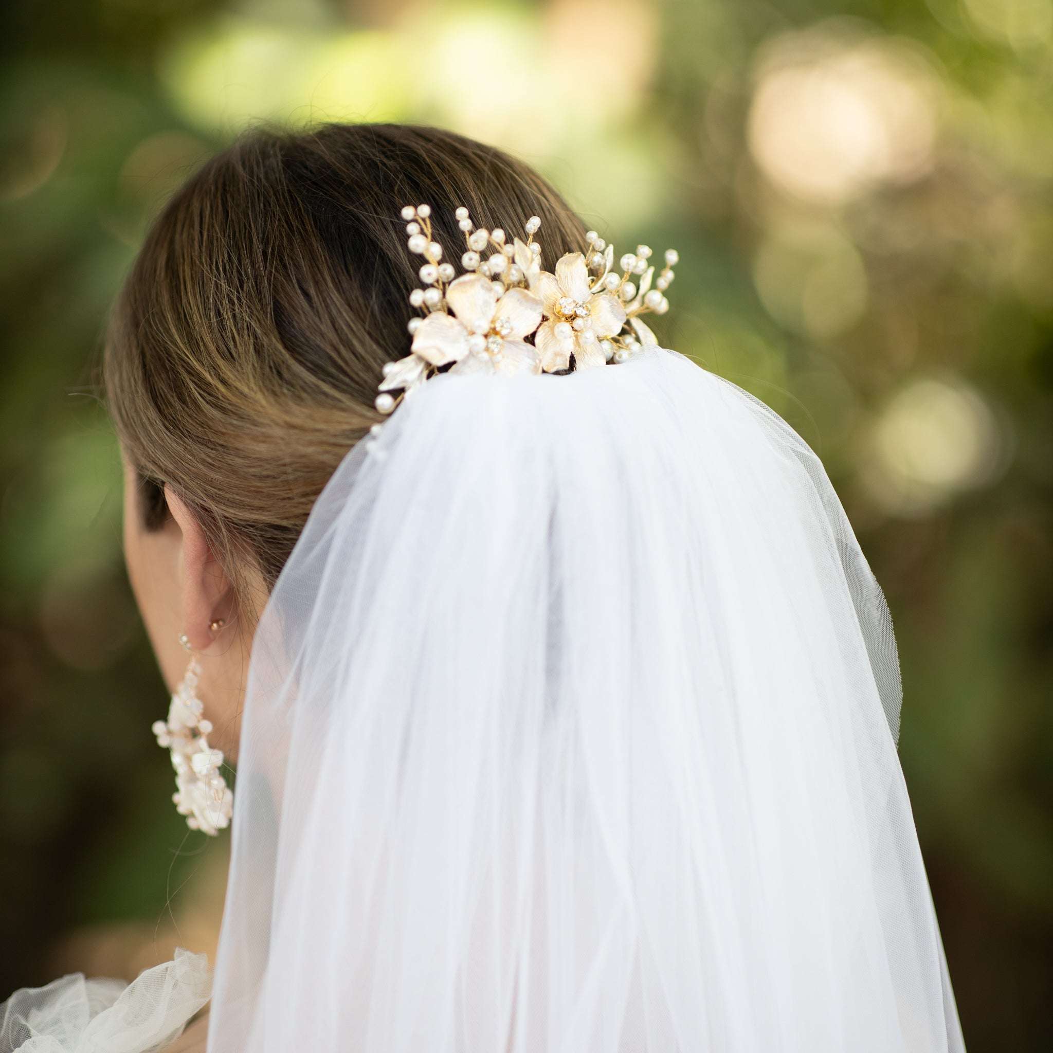 Jules Bridal - Flora, Hair Comb with Pearls & Crystals