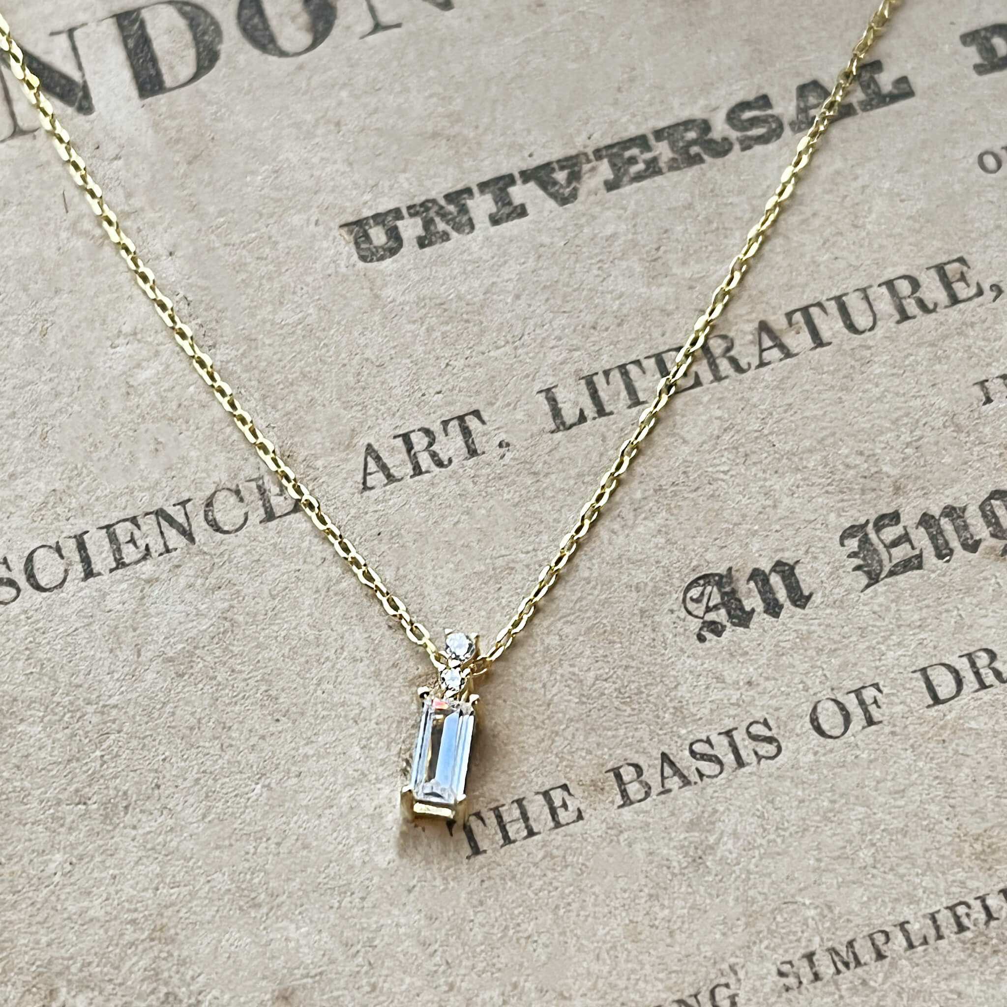 Jules Bridal - Kiara, 14k Gold Plated Crystal Necklace