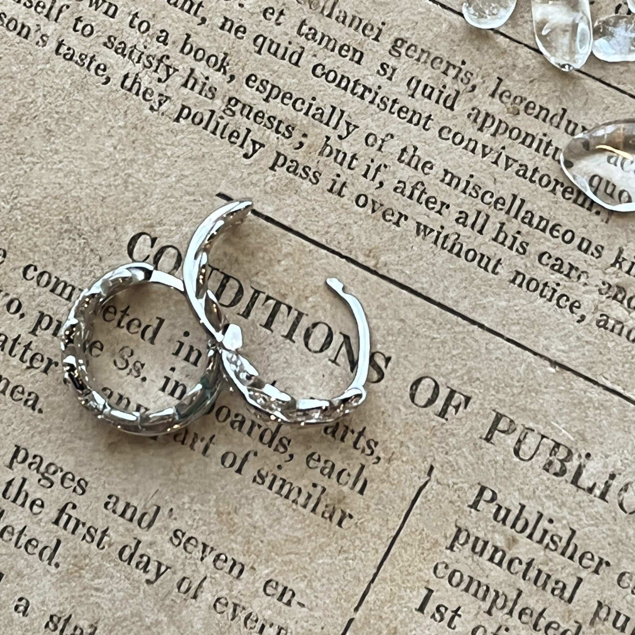 Jules Bridal - Loree, Silver Crystal Hoop Earrings