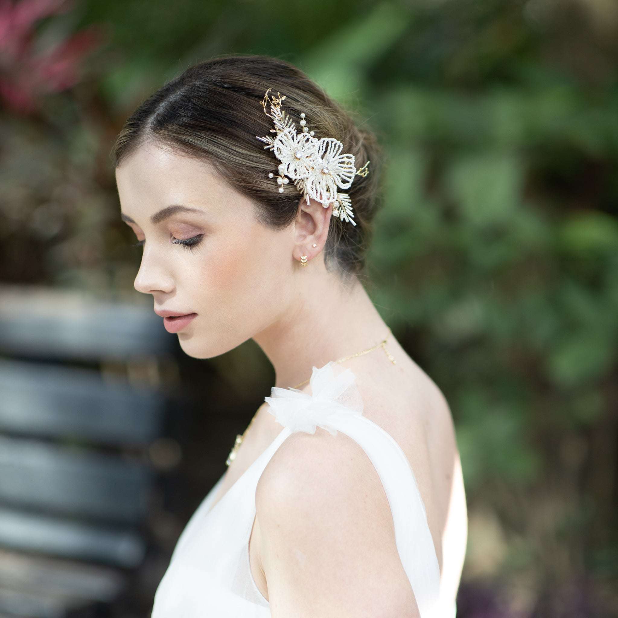 Jules Bridal - Maja, Intricate Floral Hair Clip