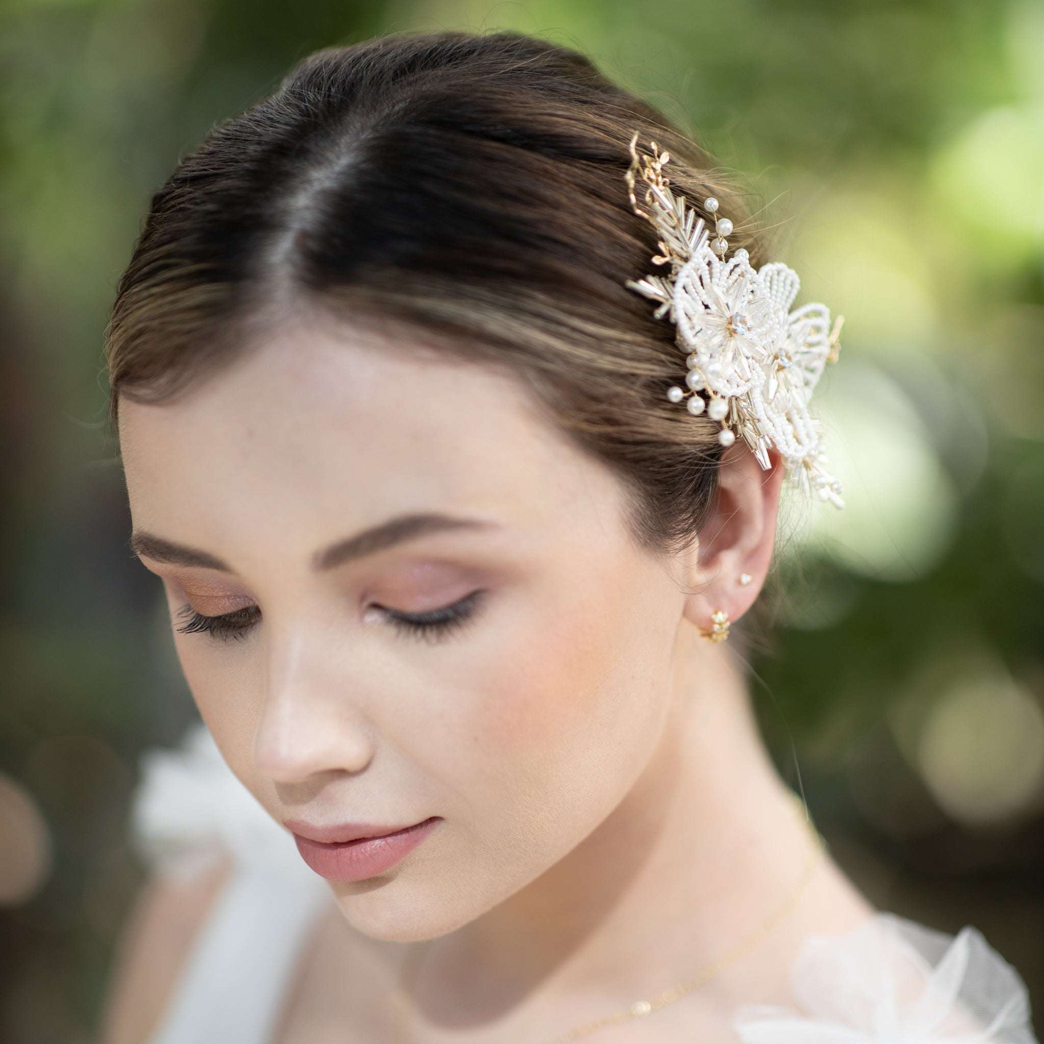 Jules Bridal - Maja, Intricate Floral Hair Clip