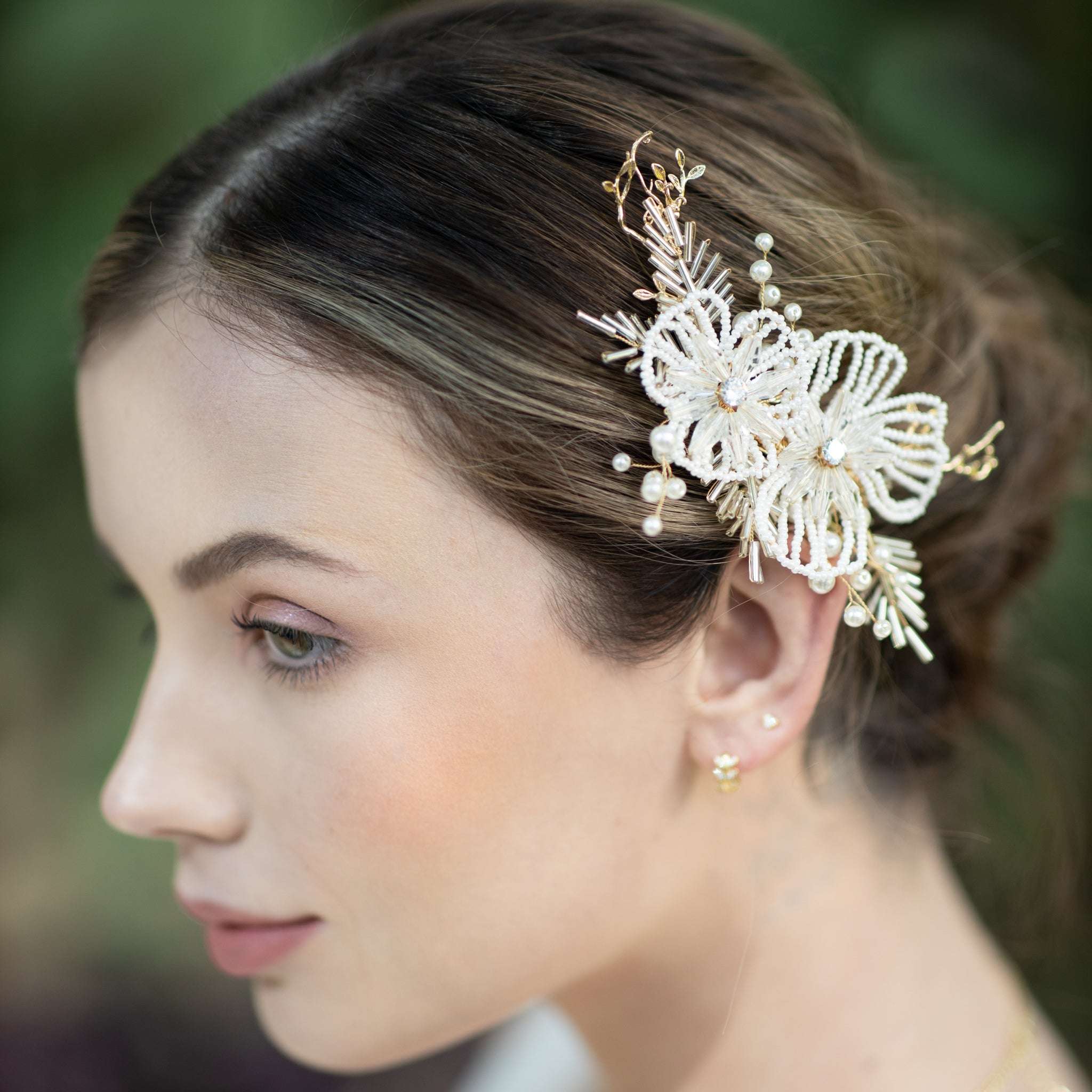 Jules Bridal - Maja, Intricate Floral Hair Clip