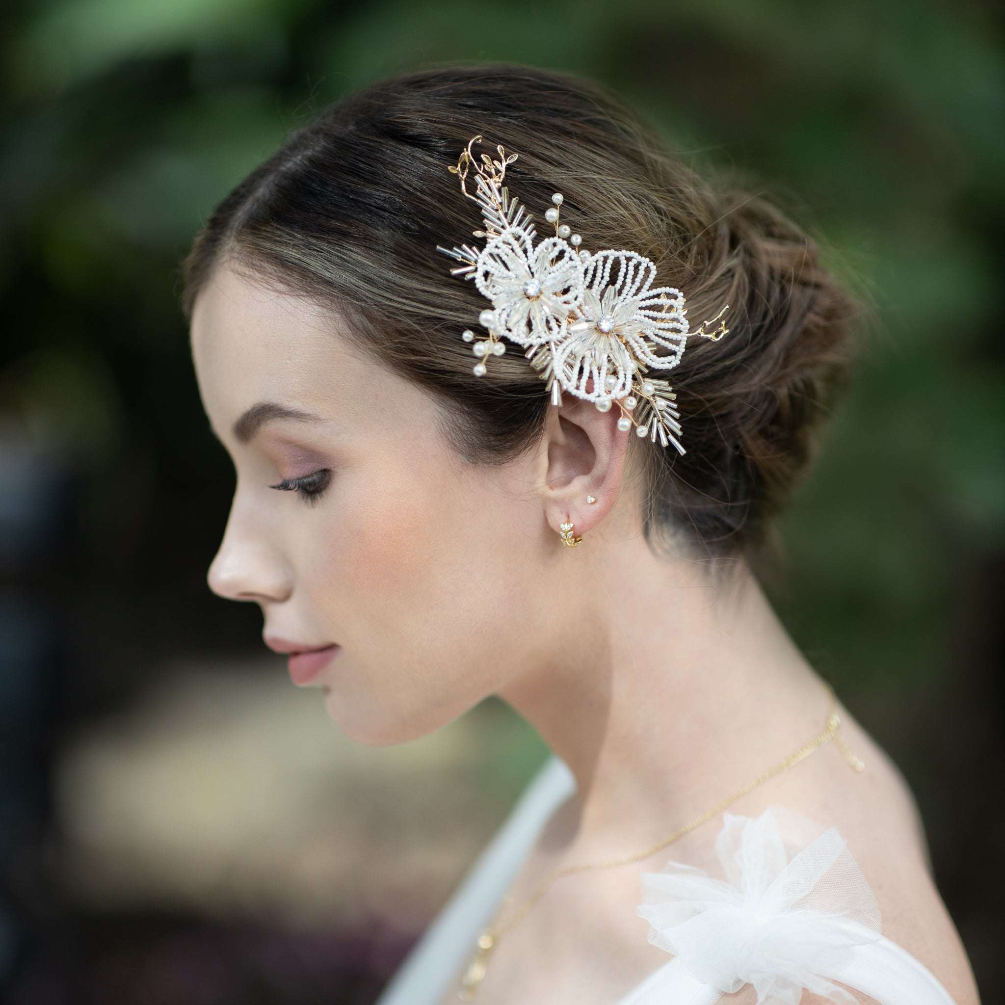 Jules Bridal - Maja, Intricate Floral Hair Clip