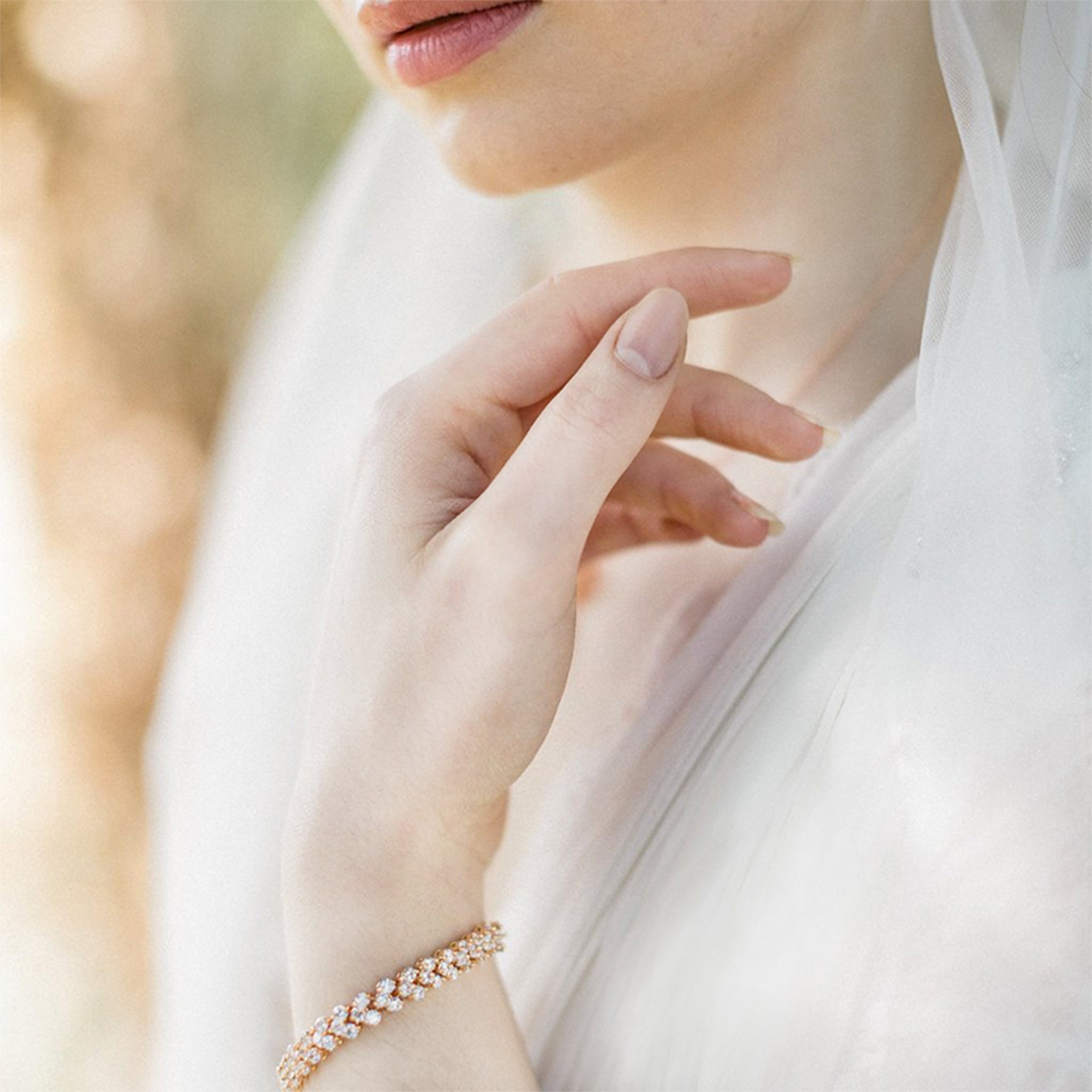 Jules Bridal - Anastasia, Rose Gold & Crystal Bracelet
