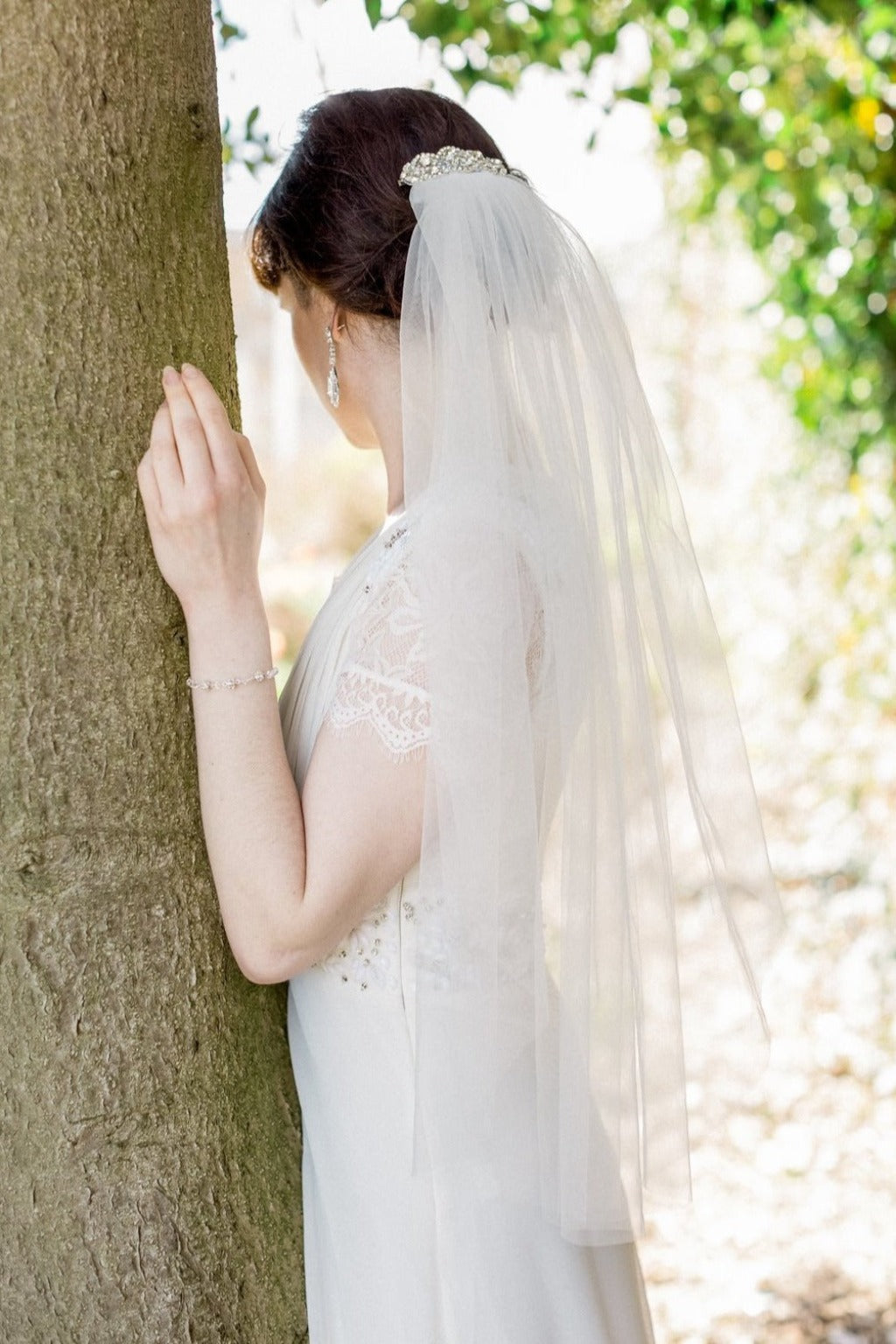 Jules Bridal - Alexandra, Tulle Single Layer Elbow Length Veil