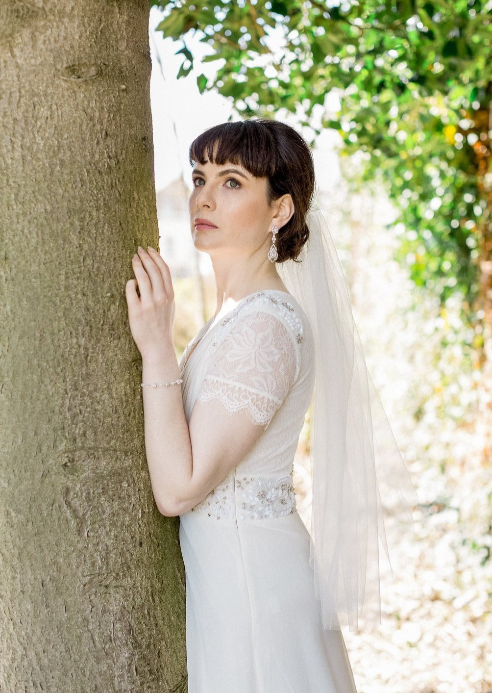 Jules Bridal - Alexandra, Tulle Single Layer Elbow Length Veil