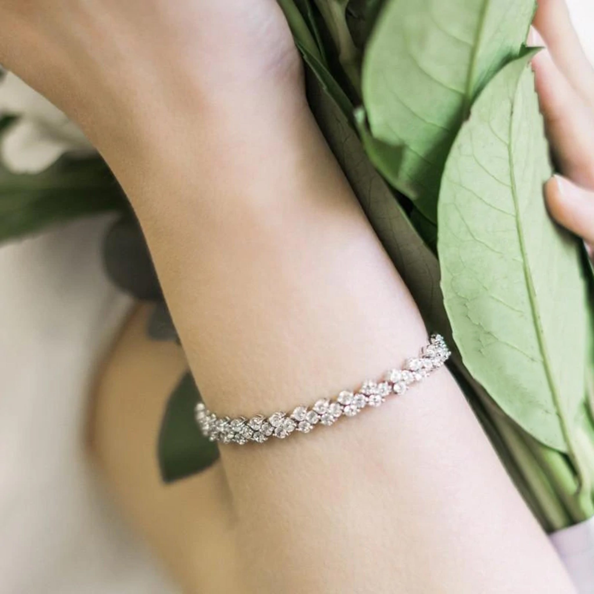Jules Bridal - Anastasia, Silver and Crystal Bracelet