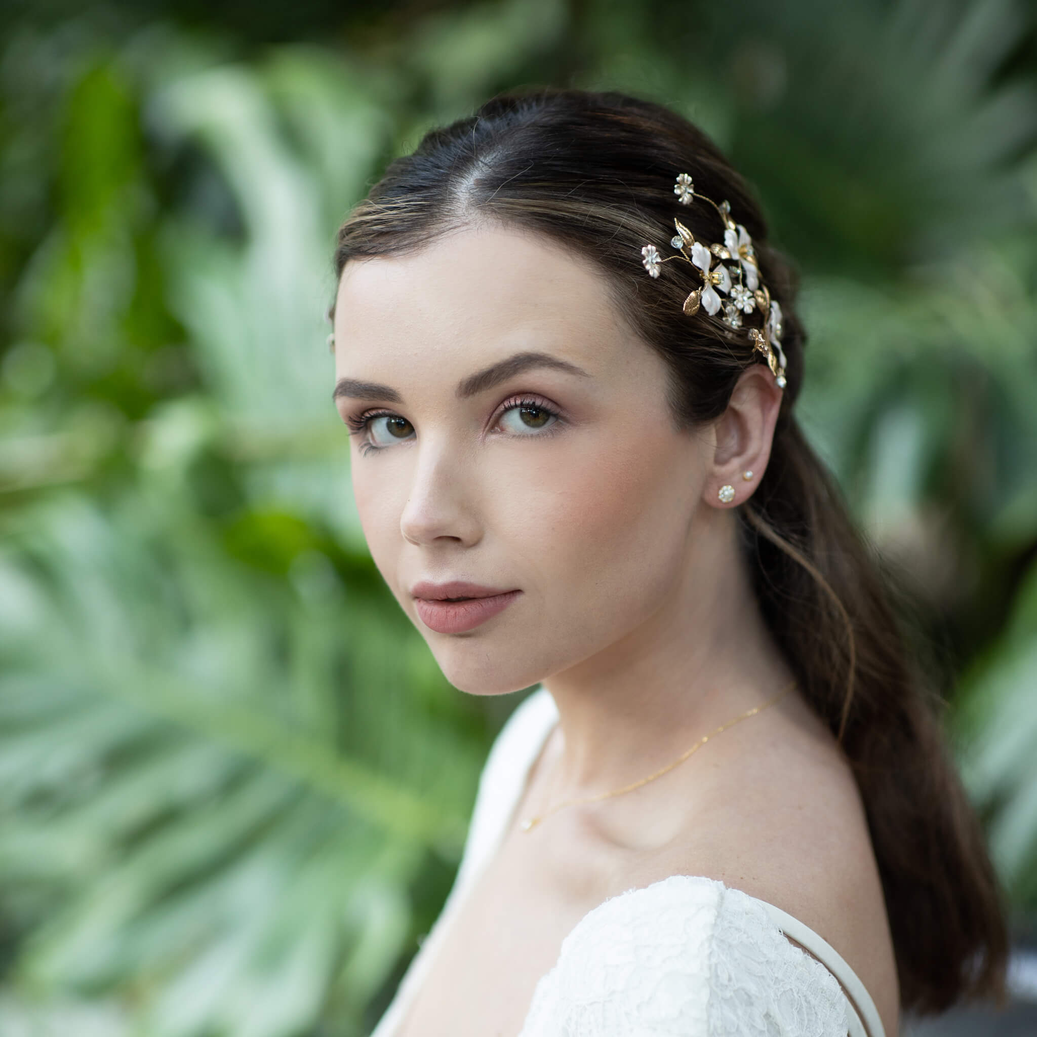 Jules Bridal - Antheia, Enamel Floral Hair Pin Set