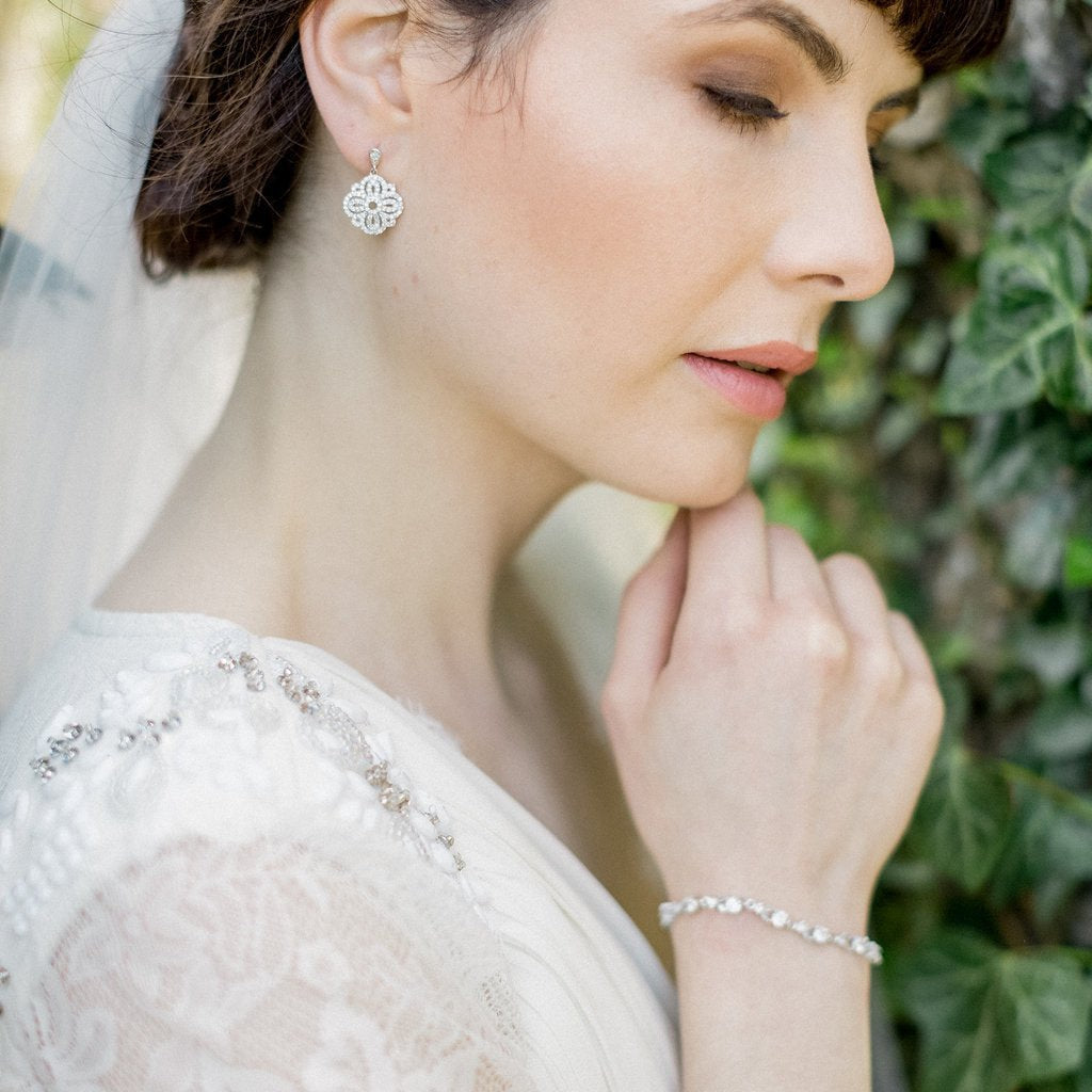 Jules Bridal - Antoinette, Fine Silver Crystal Bracelet