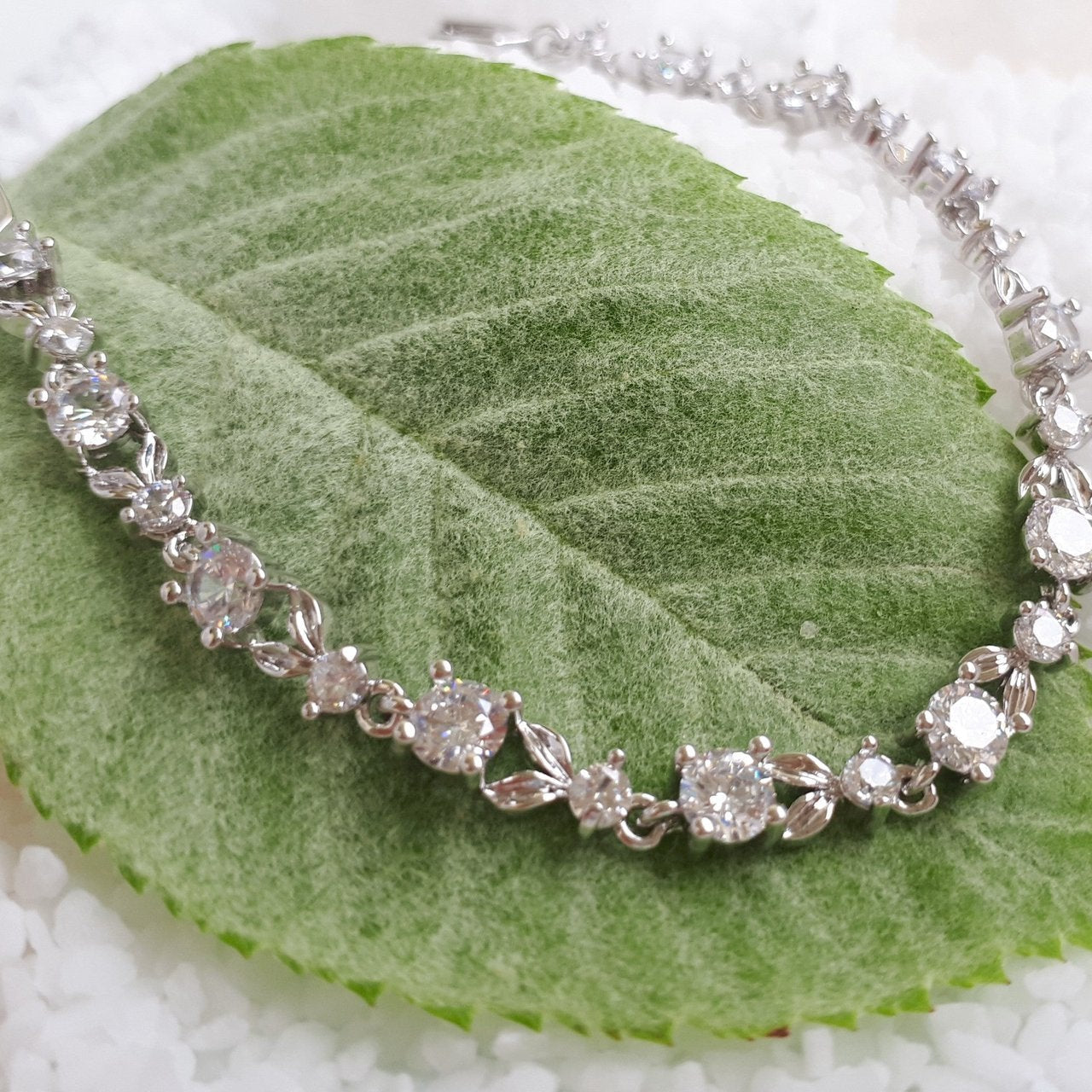 Jules Bridal - Antoinette, Fine Silver Crystal Bracelet