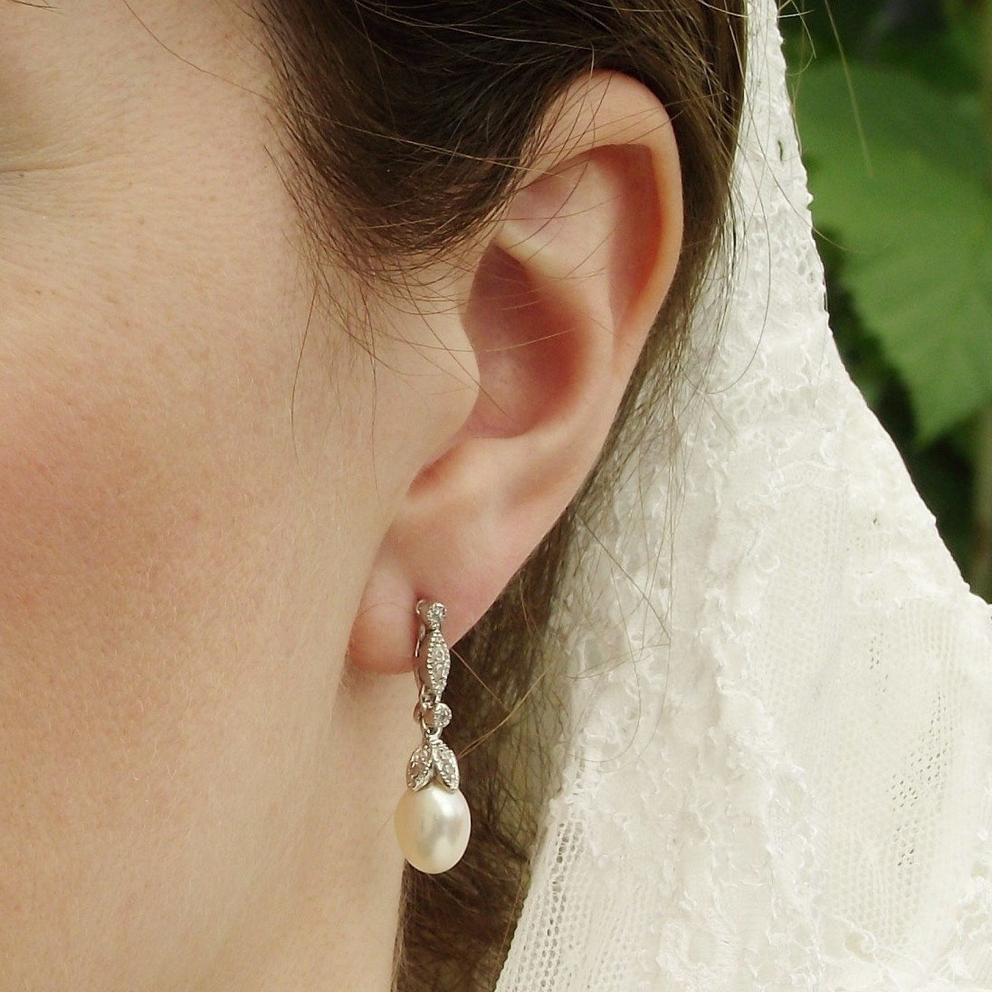 Jules Bridal - Beverly, Freshwater Pearl Drop Earrings
