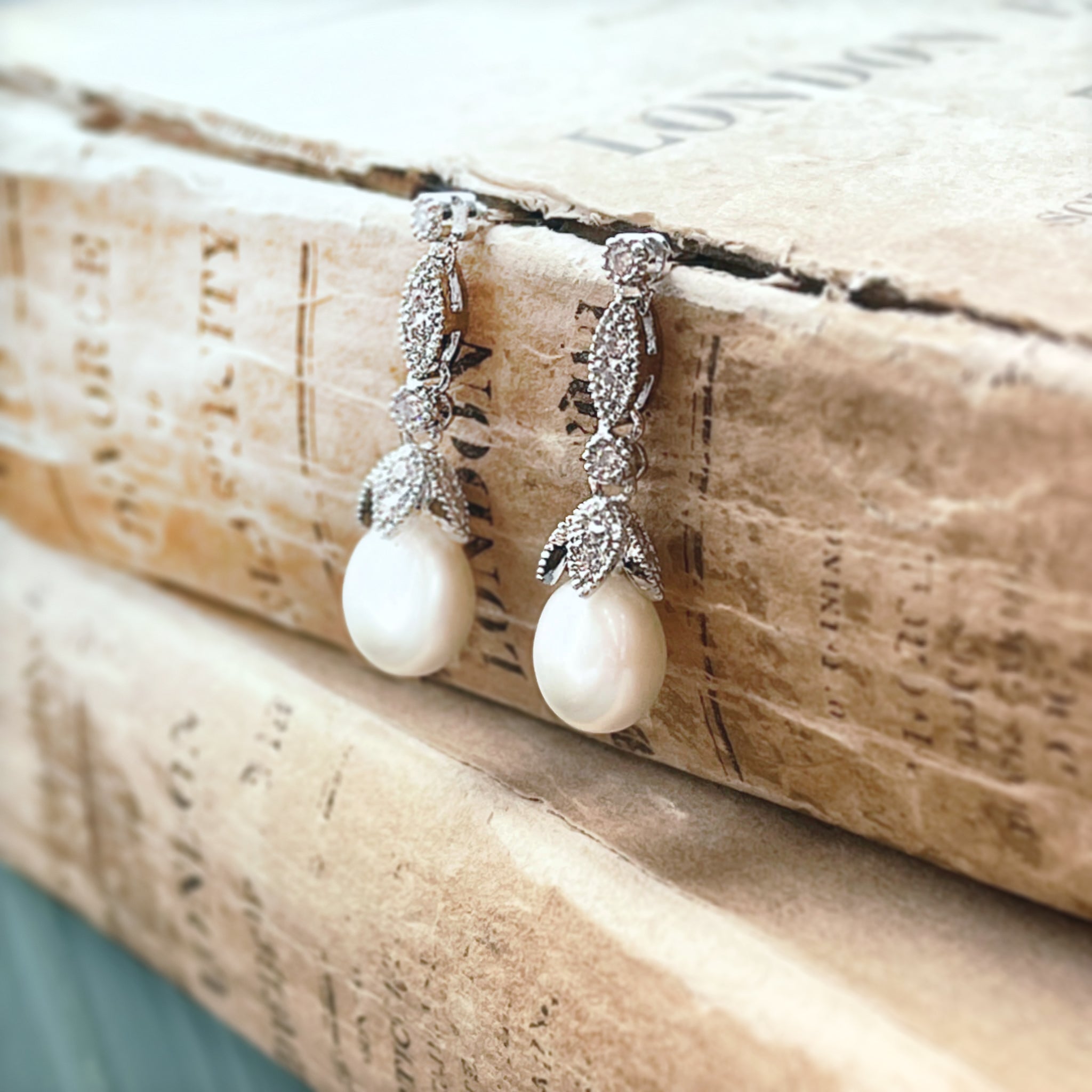 Beverly, Freshwater Pearl Drop Earrings