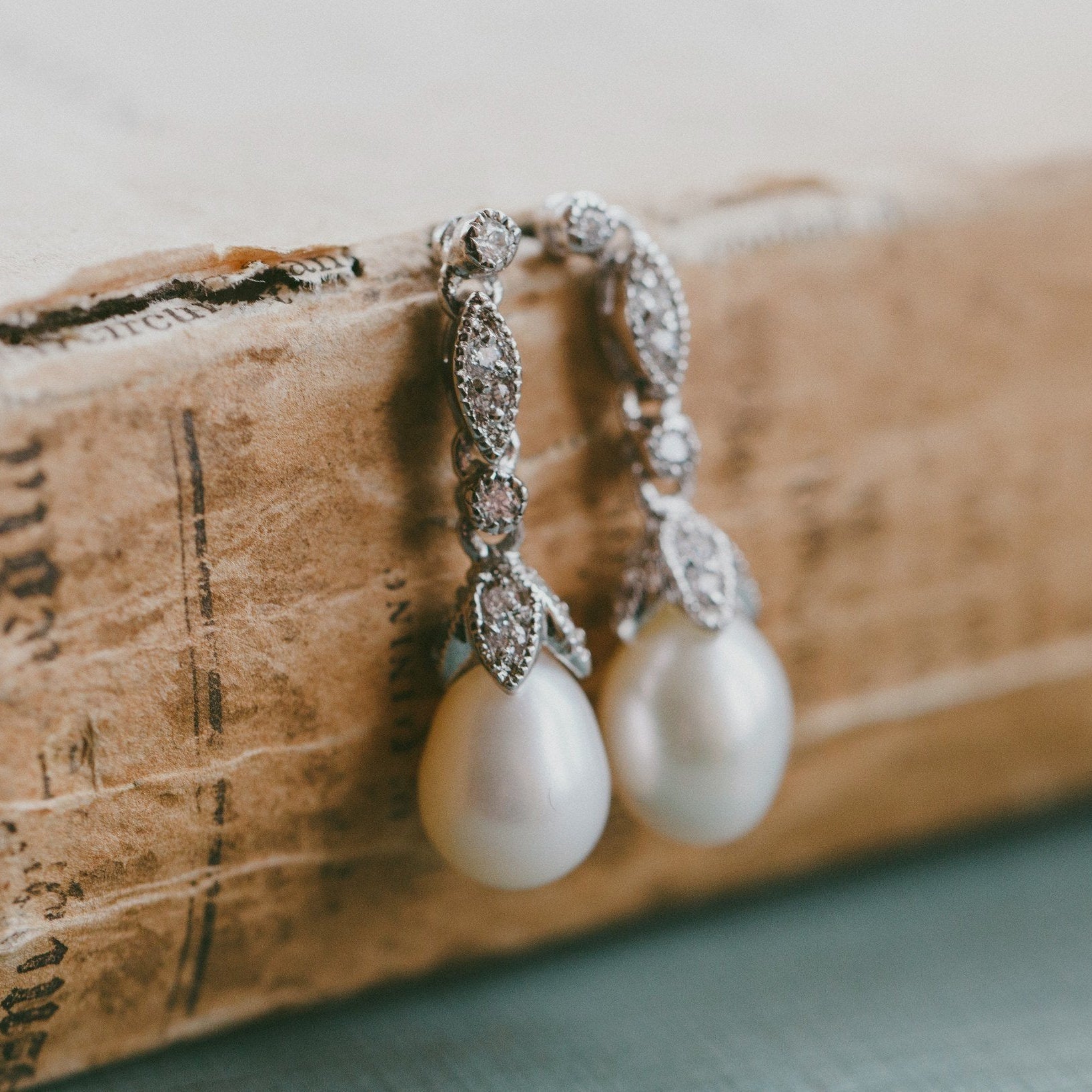 Jules Bridal - Beverly, Freshwater Pearl Drop Earrings