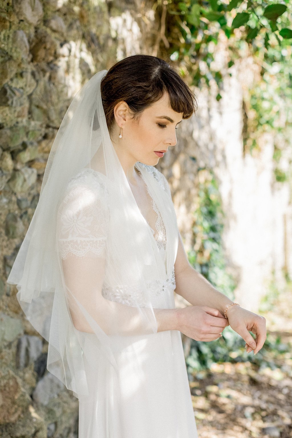 Jules Bridal - Camden, Double, Elbow length Tulle Veil