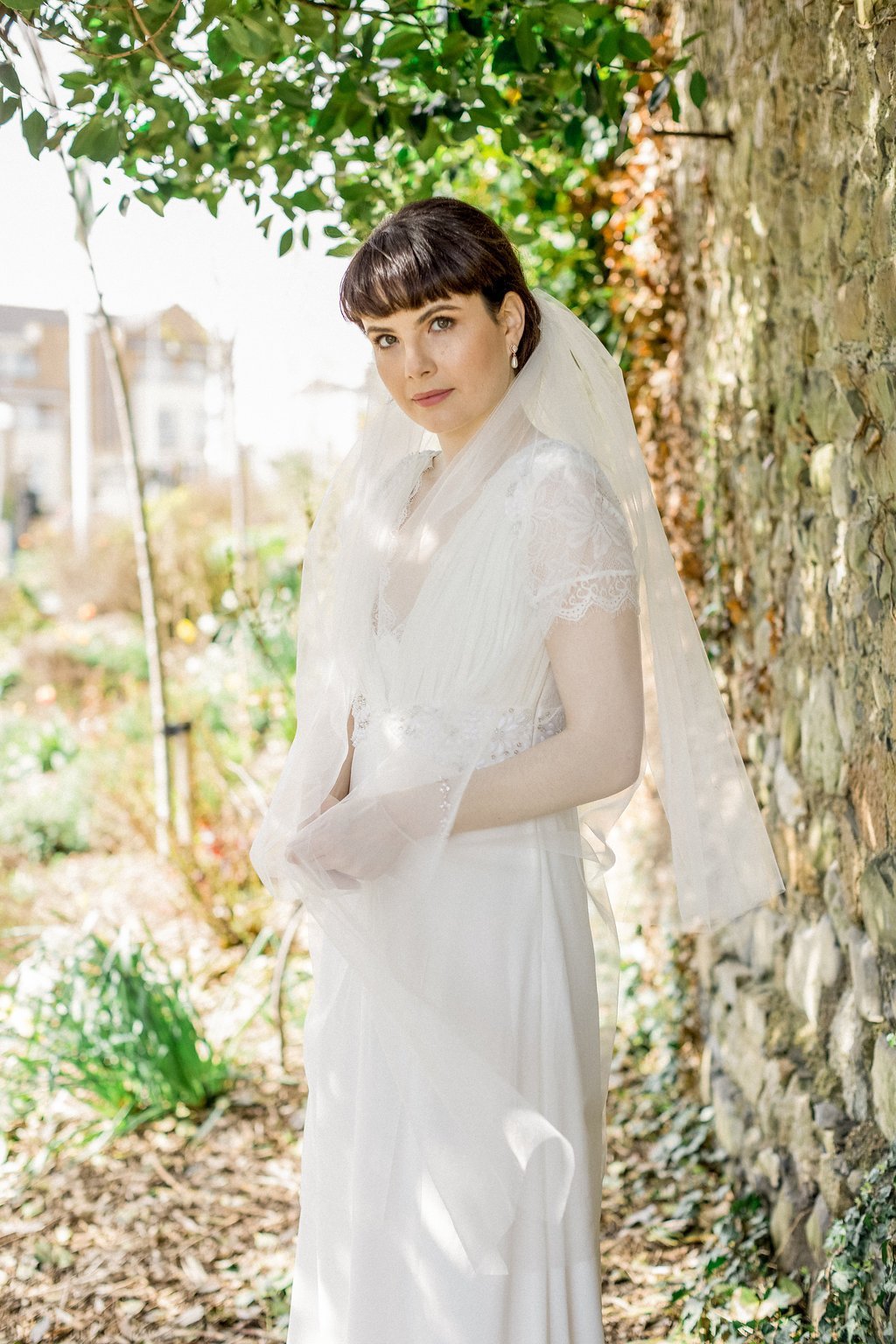Jules Bridal - Camden, Double, Elbow length Tulle Veil