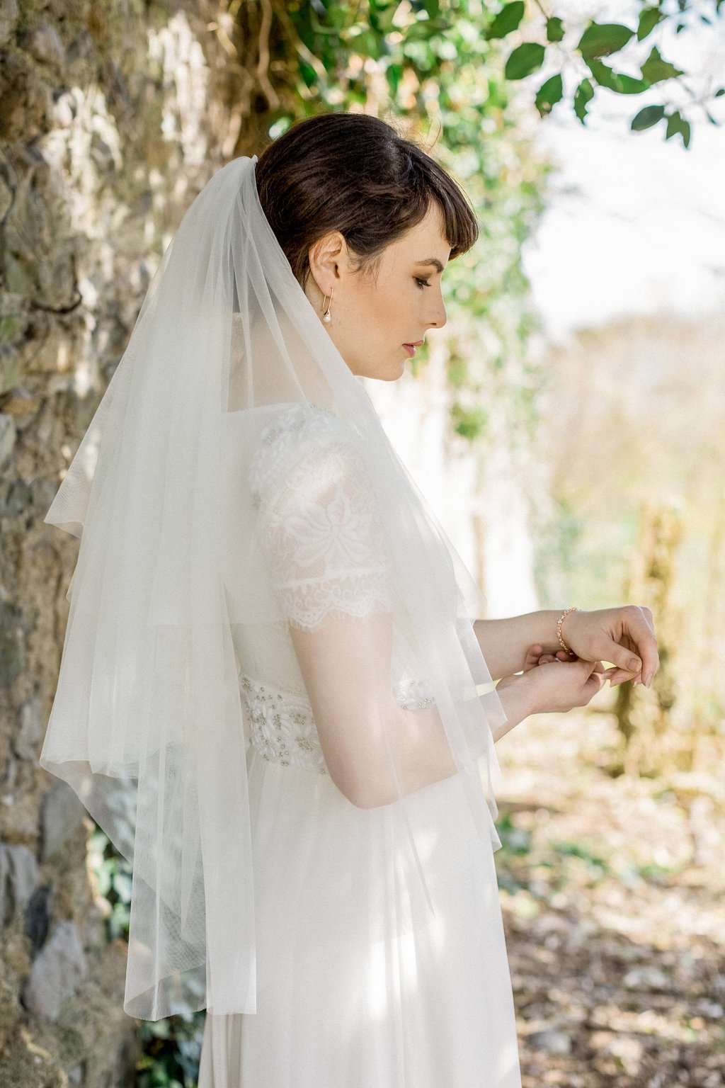 Jules Bridal - Camden, Double, Elbow length Tulle Veil