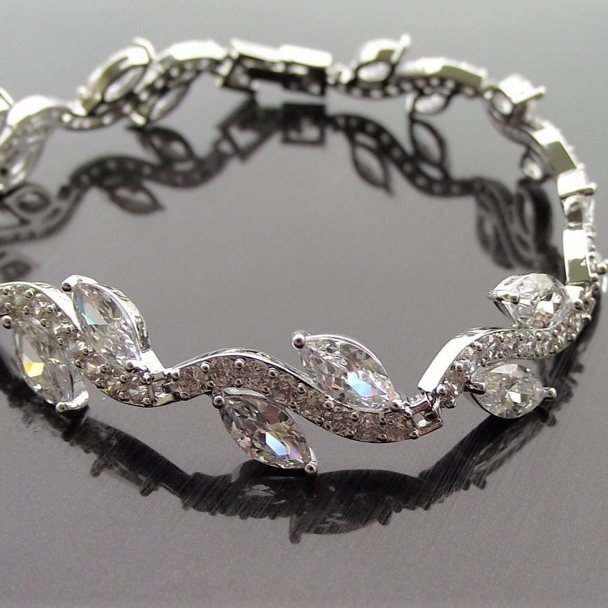 Jules Bridal - Davina, Crystal Silver Bracelet