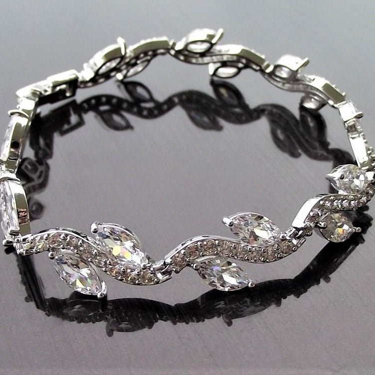 Jules Bridal - Davina, Crystal Silver Bracelet