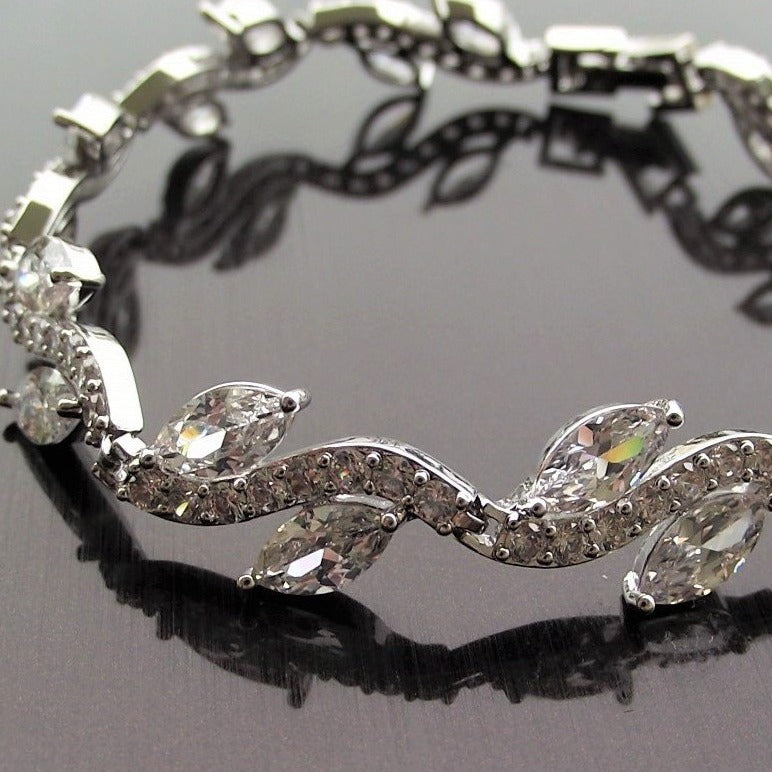 Jules Bridal - Davina, Crystal Silver Bracelet
