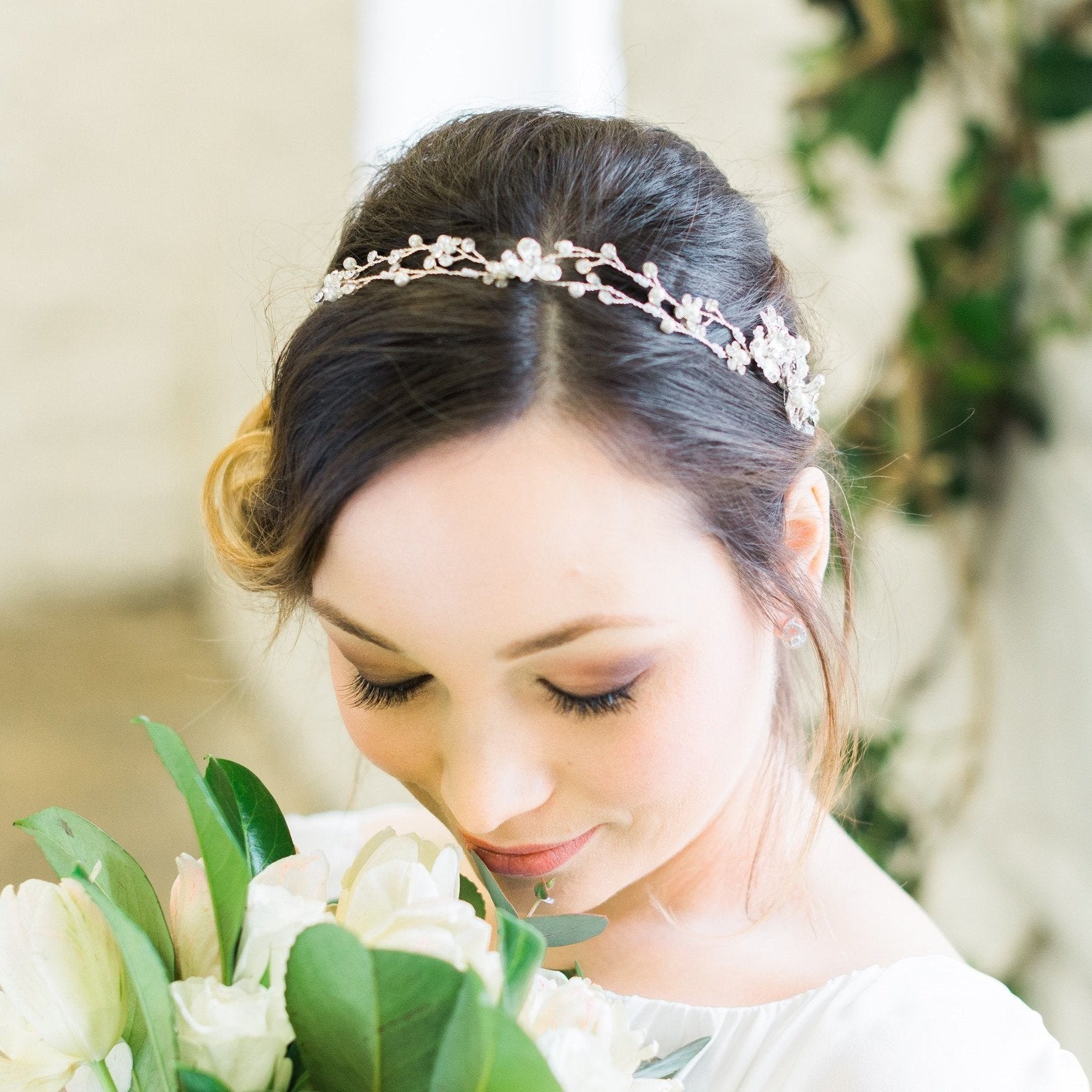 Jules Bridal - Diana, Silver and Crystal Hair Vine