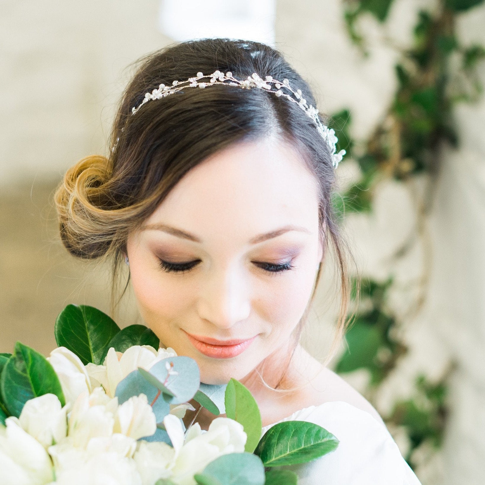 Jules Bridal - Diana, Silver and Crystal Hair Vine