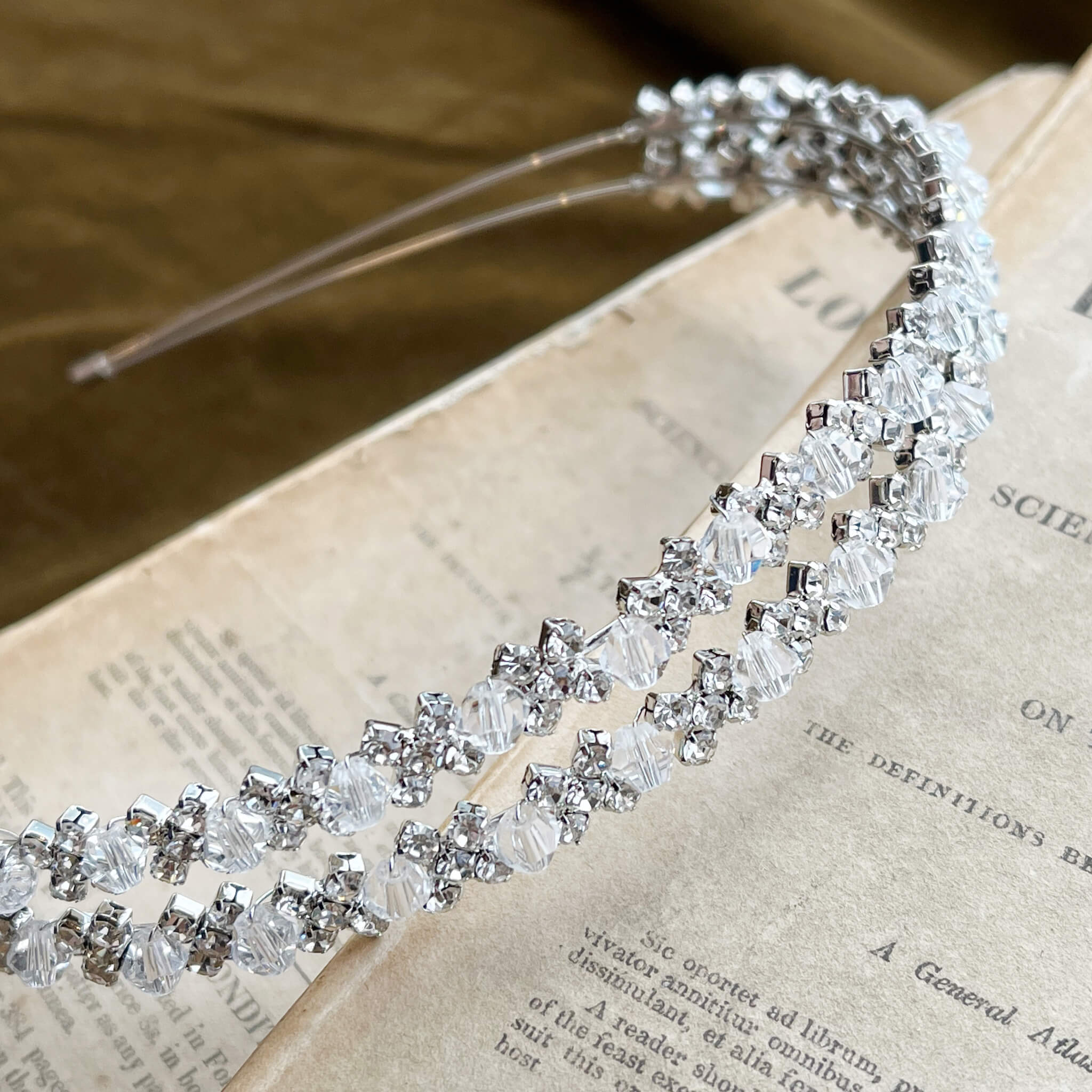 Jules Bridal - Dione, Silver Crystal Tiara Headband