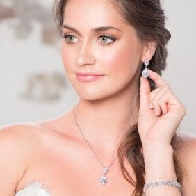 Jules Bridal - Jodie, Teardrop Crystal Pendant