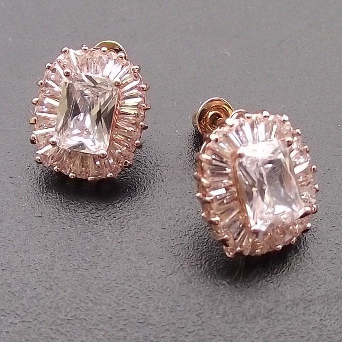 Jules Bridal - Josephine, Rose Gold Stud Earrings
