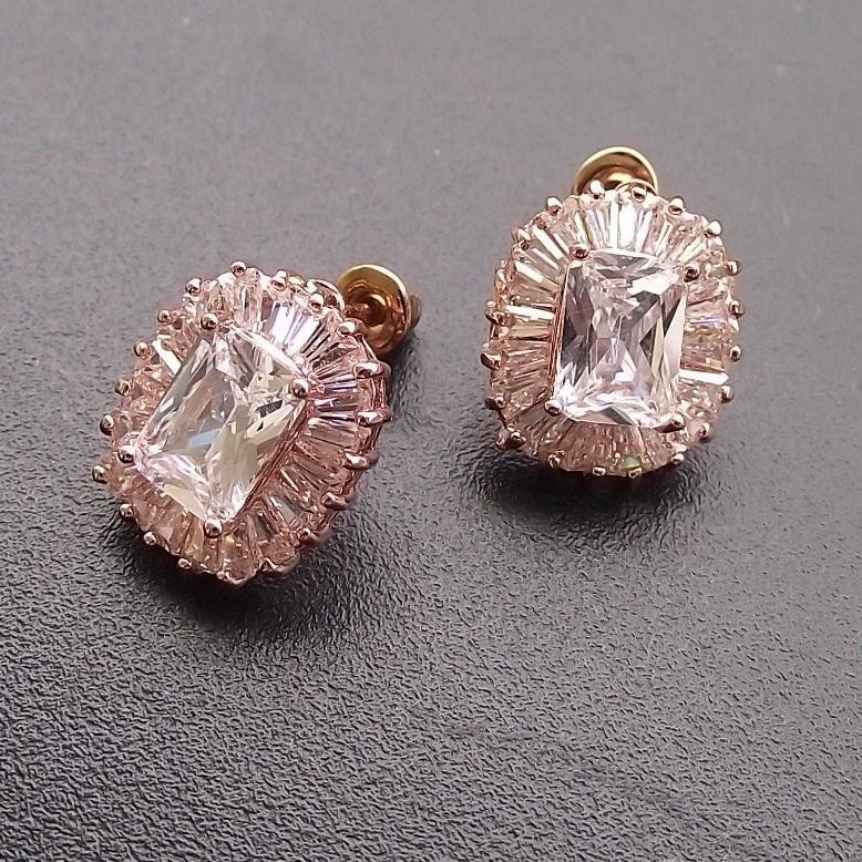 Jules Bridal - Josephine, Rose Gold Stud Earrings