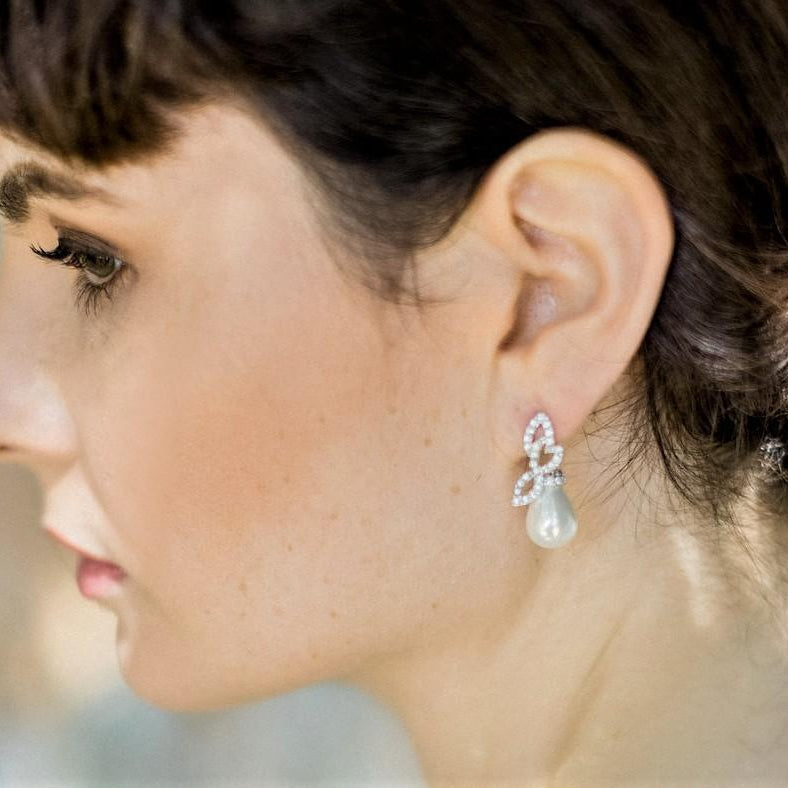Jules Bridal - Judy, Pearl & Crystal Drop Earrings