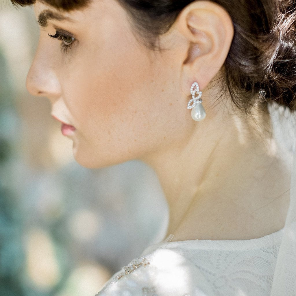 Jules Bridal - Judy, Pearl & Crystal Drop Earrings