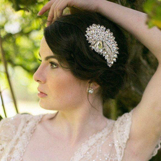 Jules Bridal - Lily, Dramatic Embellished Wedding Comb