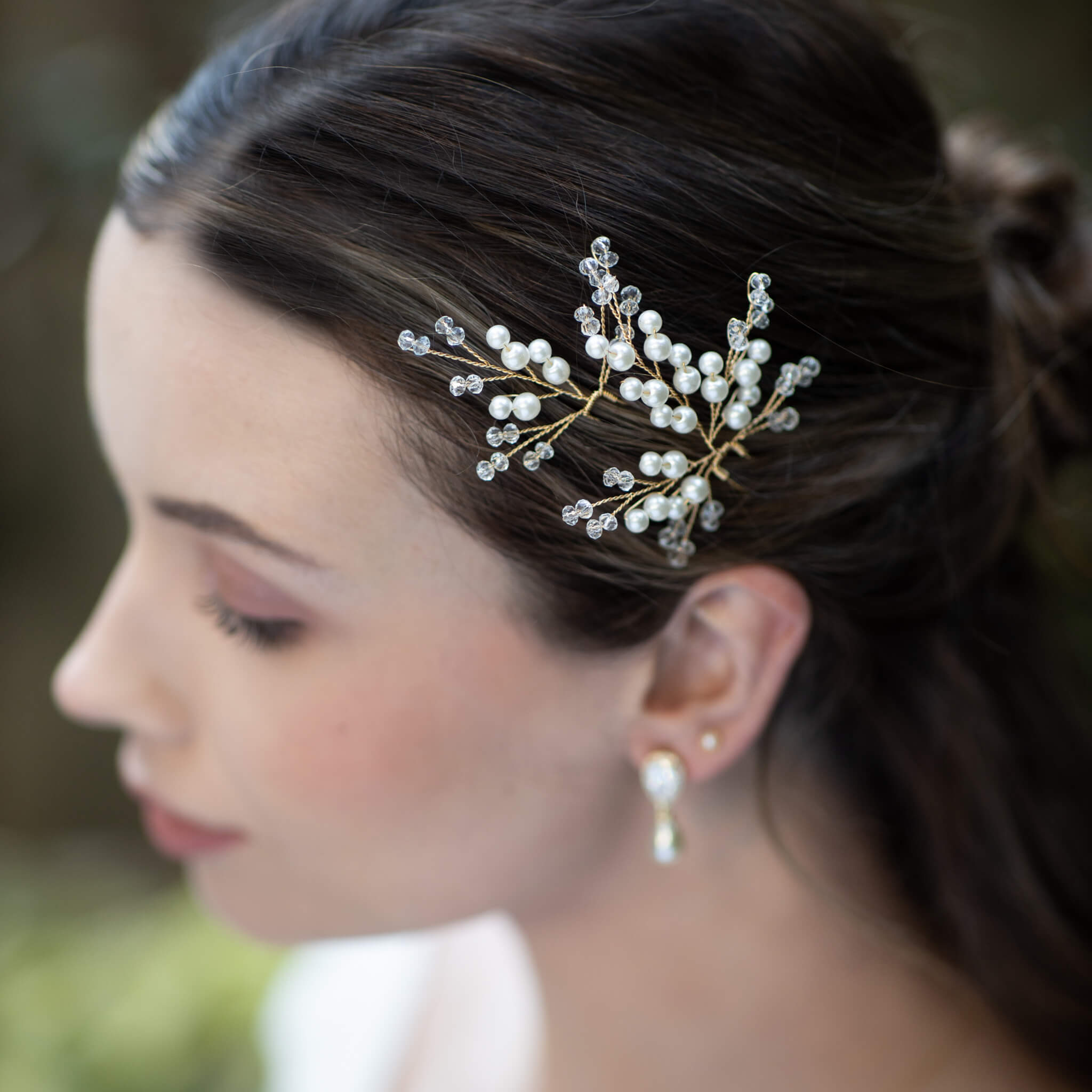 Jules Bridal - Mairead, Pearl & Crystal Hair Pin Set