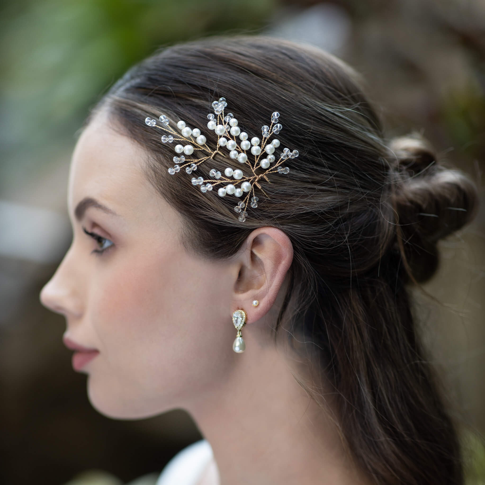Jules Bridal - Mairead, Pearl & Crystal Hair Pin Set