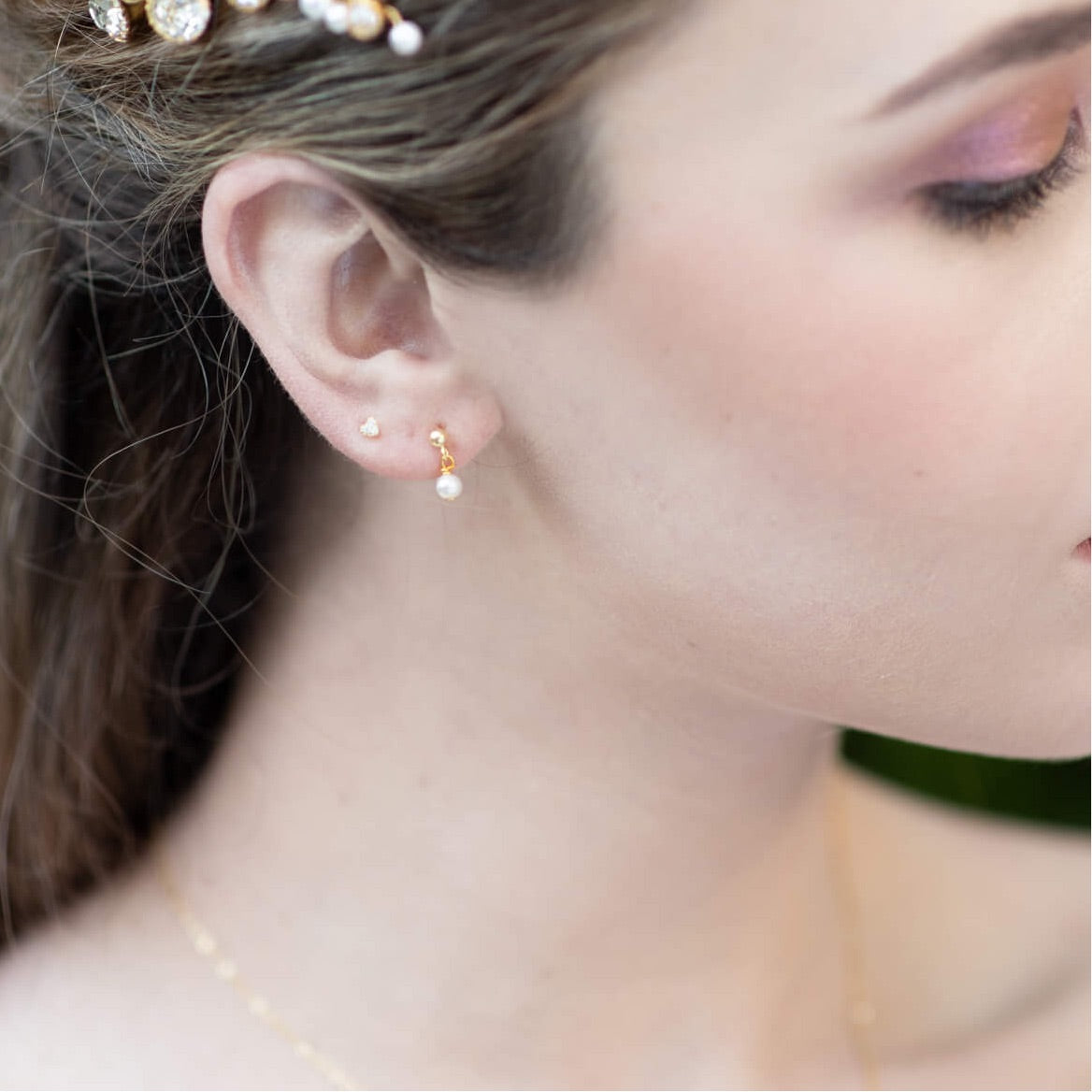 Jules Bridal - Mallaidh, Freshwater Pearl Drop Earrings