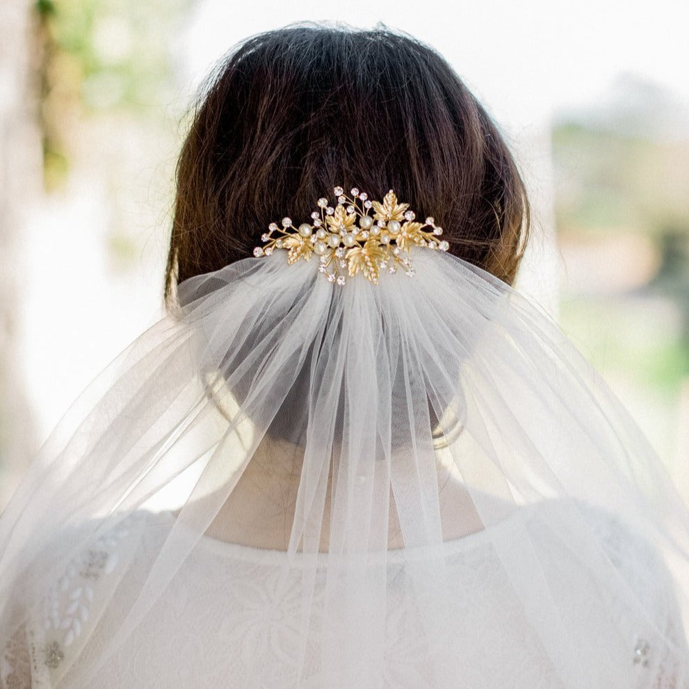 Jules Bridal - Maple, Gold Leaf Hair Clip