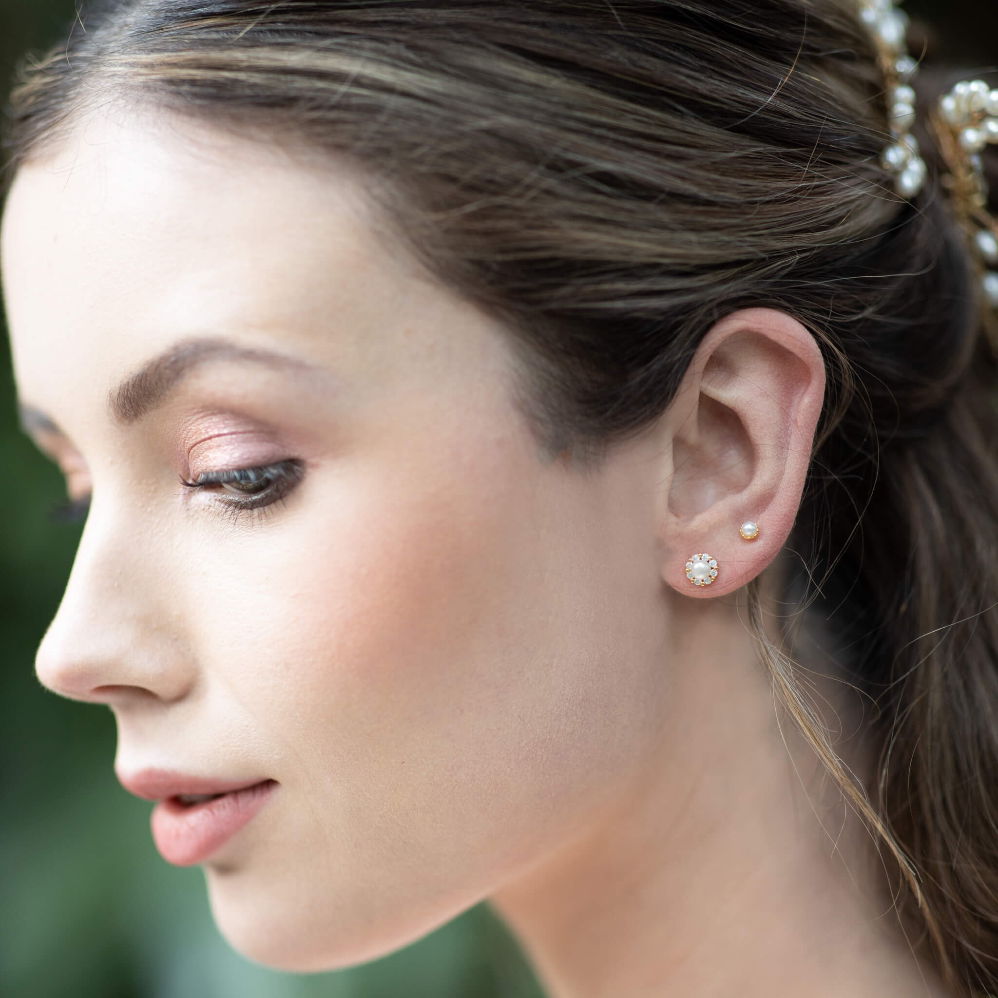 Jules Bridal - Selene, Pearl & Crystal Pavé Studs