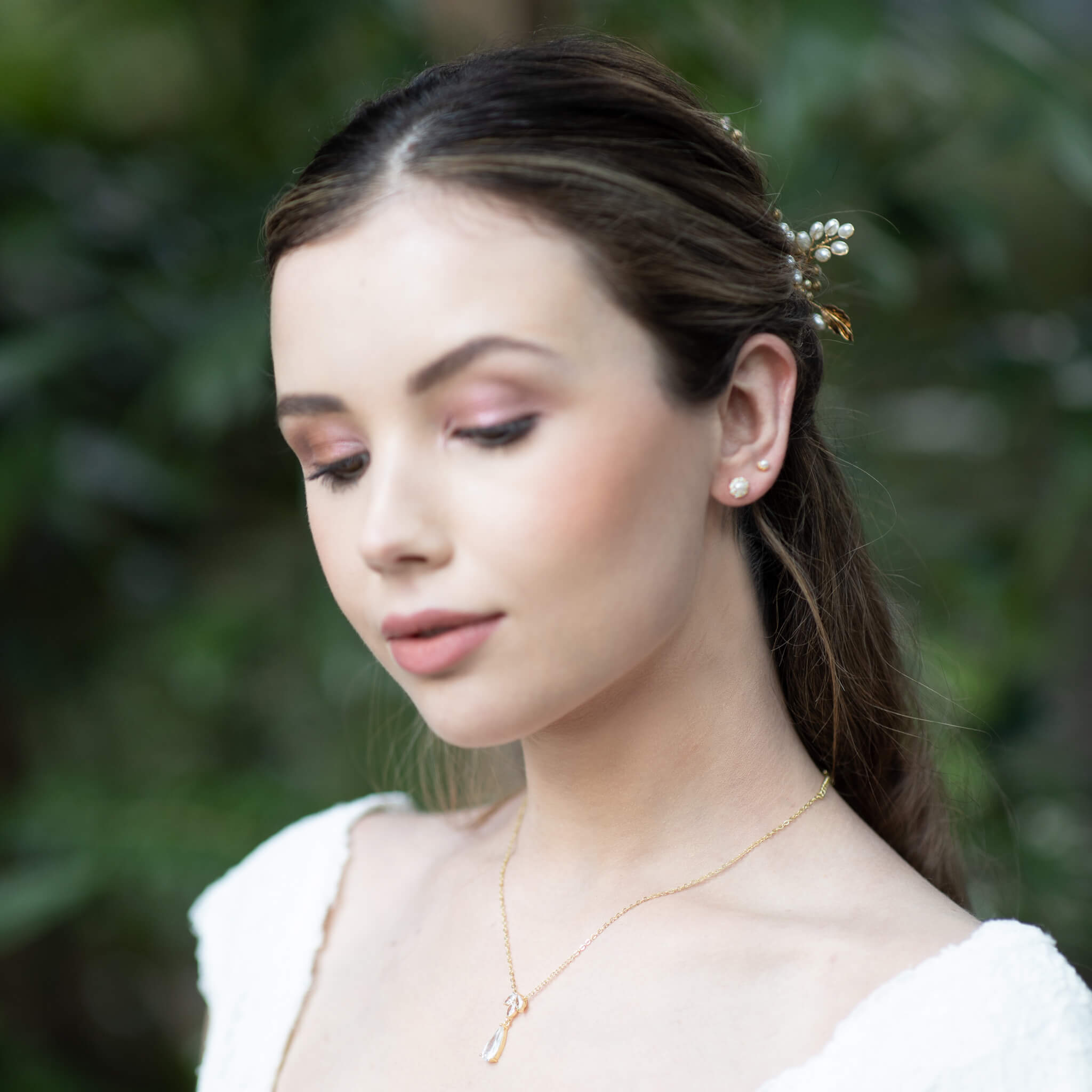 Jules Bridal - Selene, Pearl & Crystal Pavé Studs