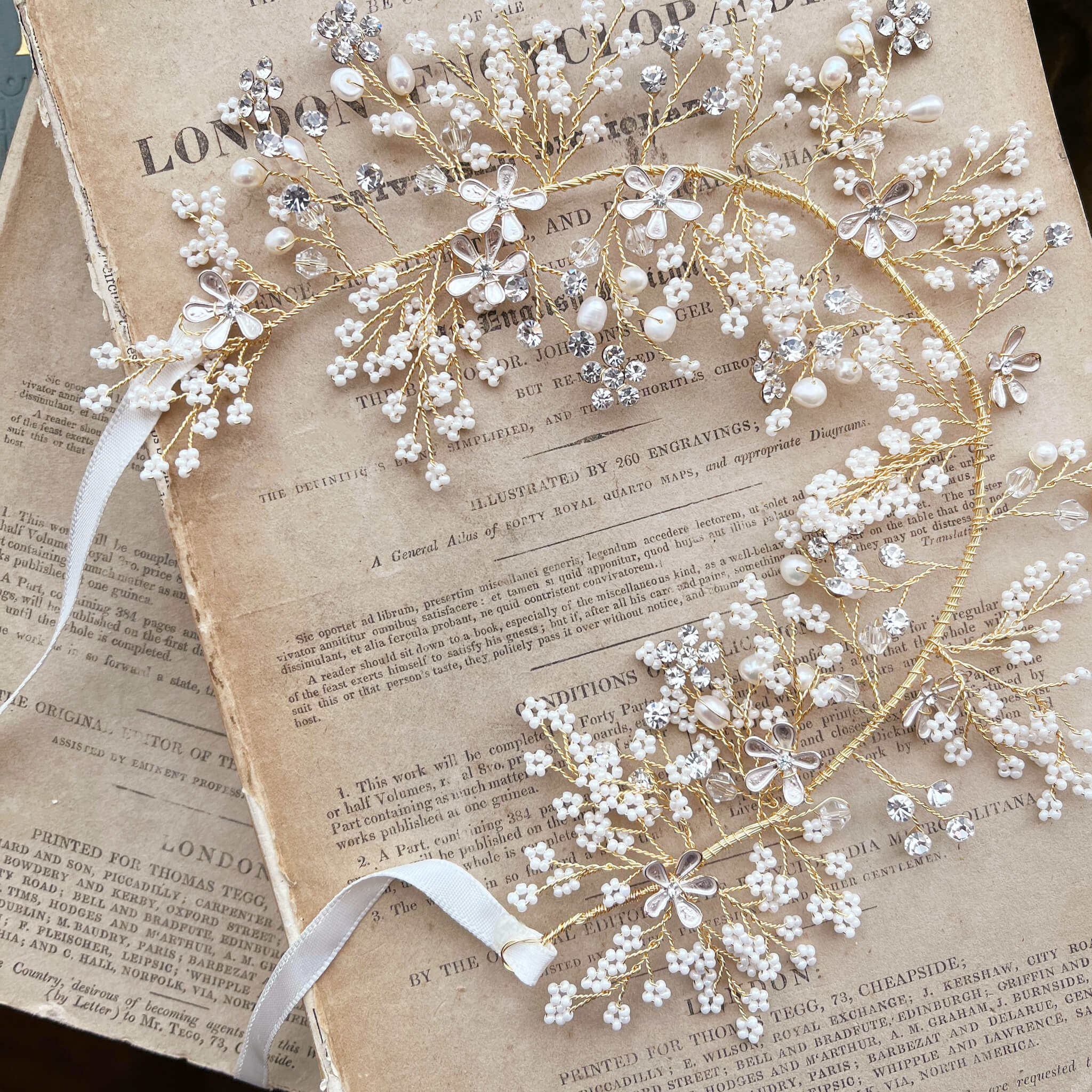 Jules Bridal - Sorcha, Pearl Clusters Hair Vine