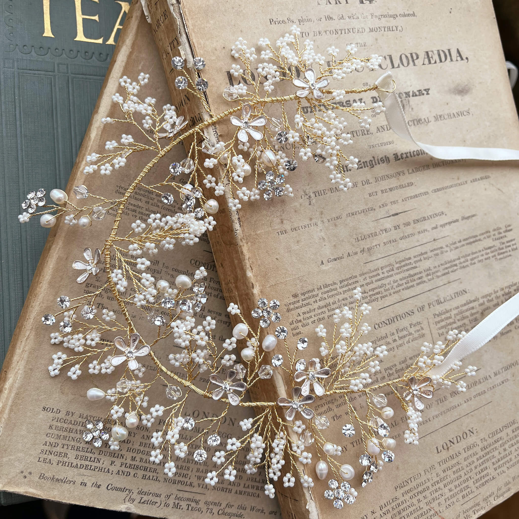 Jules Bridal - Sorcha, Pearl Clusters Hair Vine
