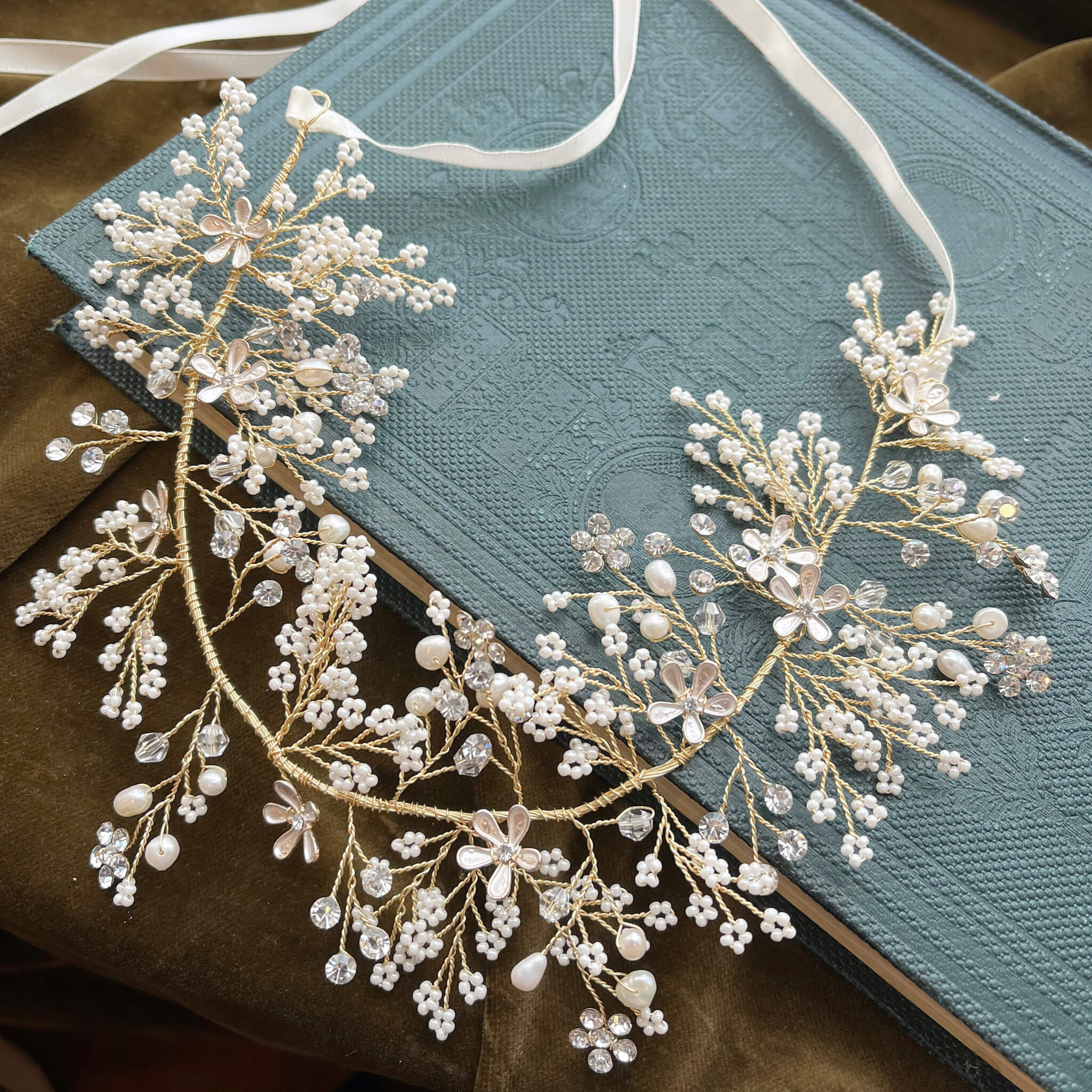 Jules Bridal - Sorcha, Pearl Clusters Hair Vine