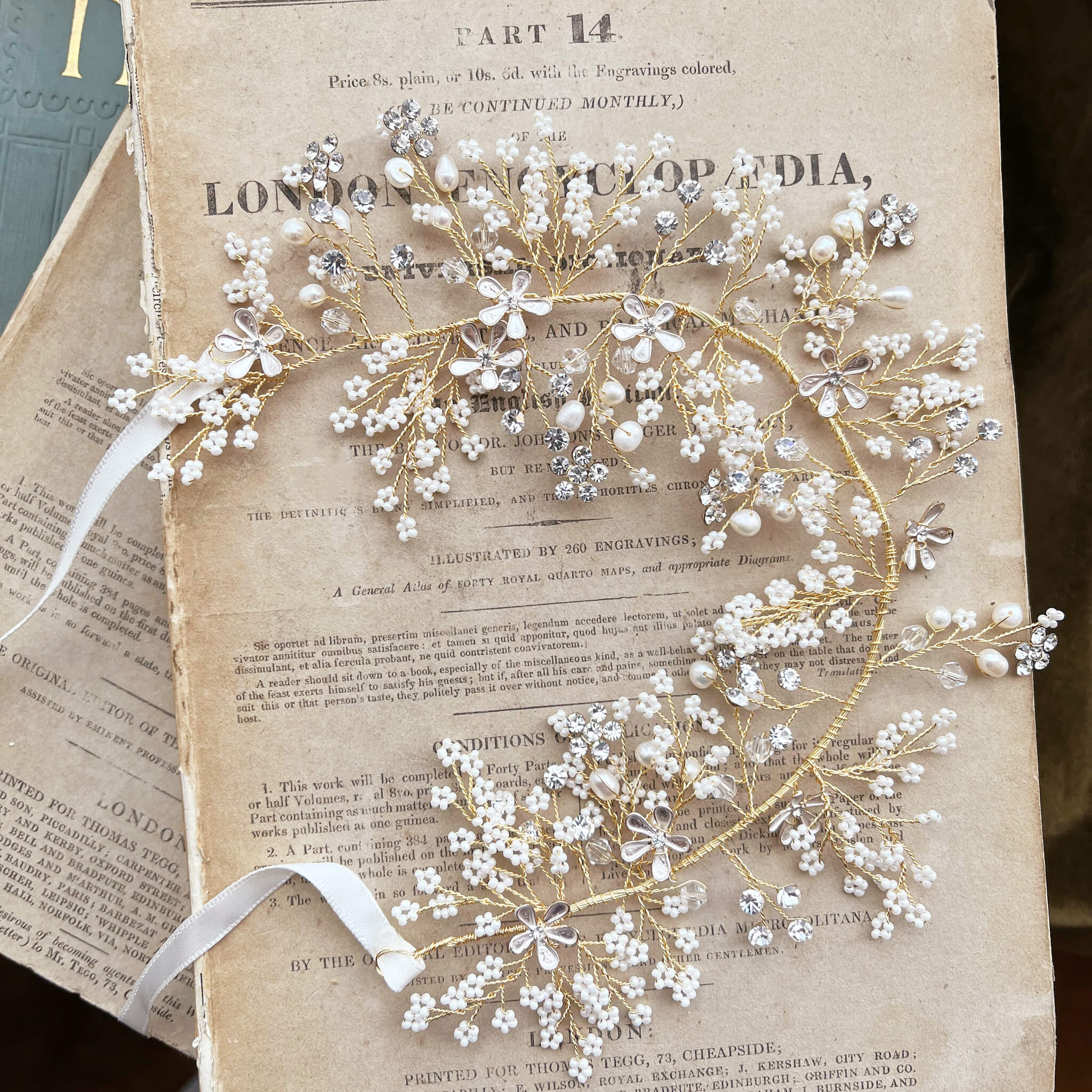Jules Bridal - Sorcha, Pearl Clusters Hair Vine
