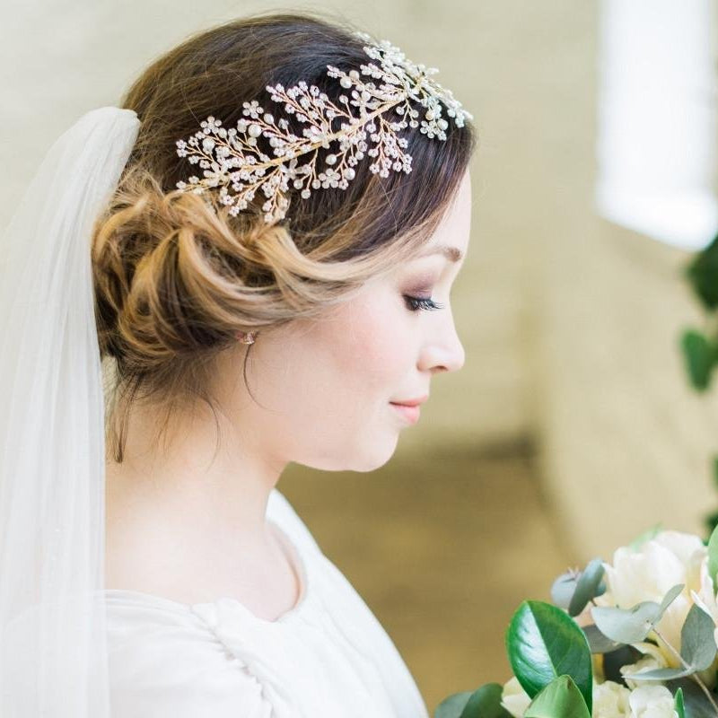 Jules Bridal - Sorcha, Pearl Clusters Hair Vine