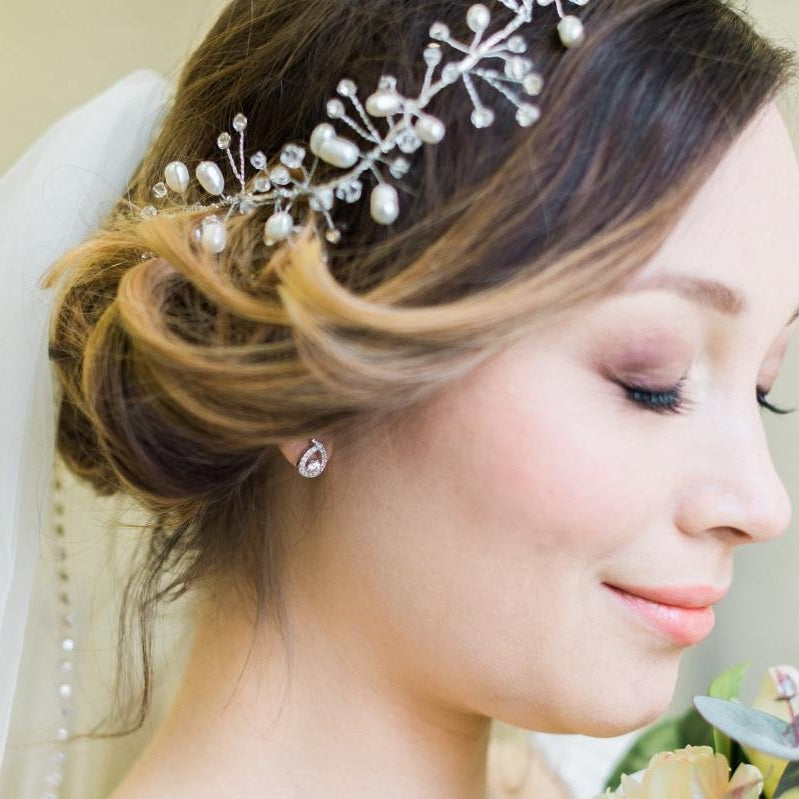 Tabitha, Pearl and Crystal Silver Vine