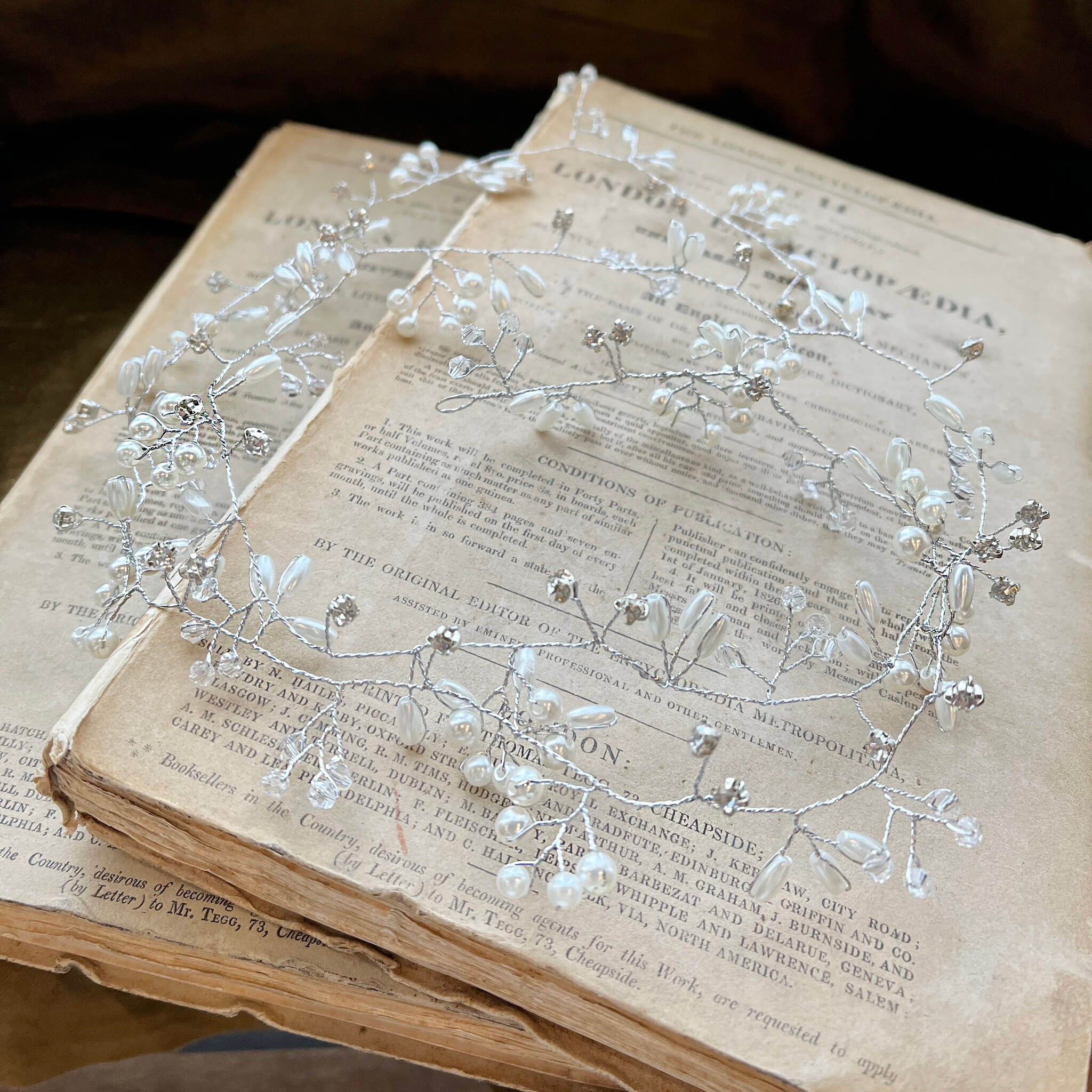Tabitha, Pearl and Crystal Silver Vine