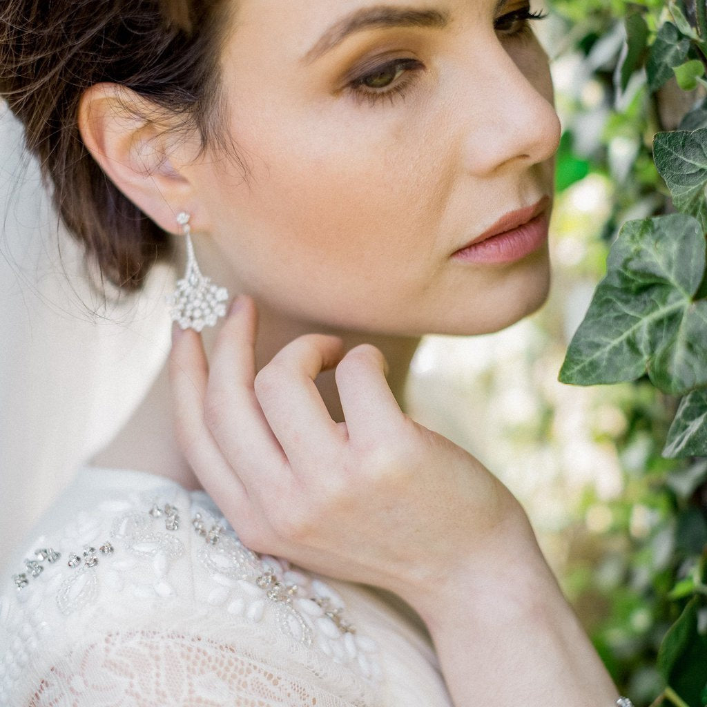 Jules Bridal - Valentine, Art Deco Style Earrings